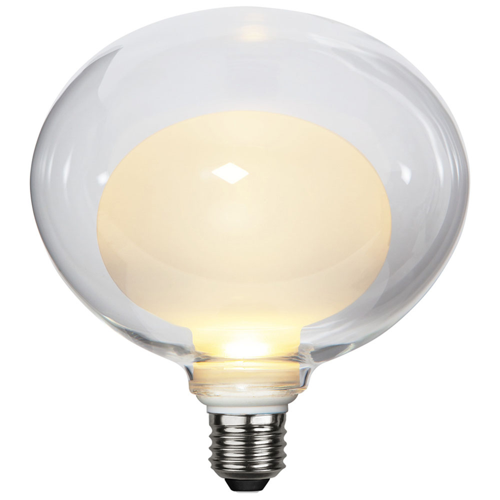 LED lamp Space E27 3,5W G150, opaal, 3-step dim