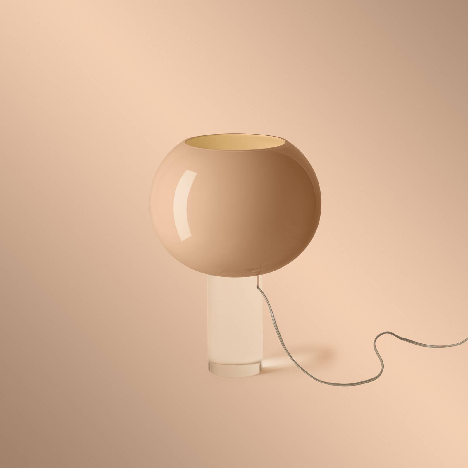 Lampa stołowa Foscarini Buds 3, cipria, szkło, tworzywo sztuczne, E27