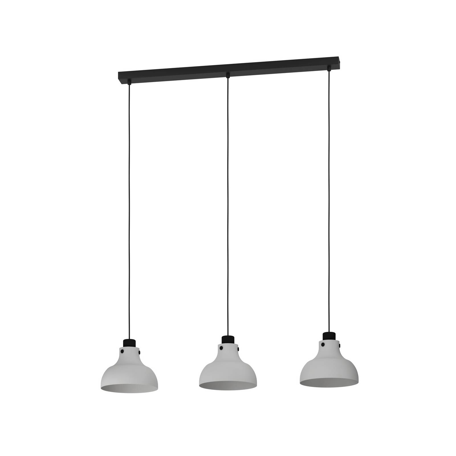 Eglo - Hängelampe Matlock Esstisch Pendelleuchte 3-flammig Industrial Esszimmerlampe aus Metall in Grau und Schwarz Hängeleuchte mit E27 Fassung