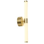 Aplique de pared LED Axis de Maytoni, color dorado, altura 35,6 cm