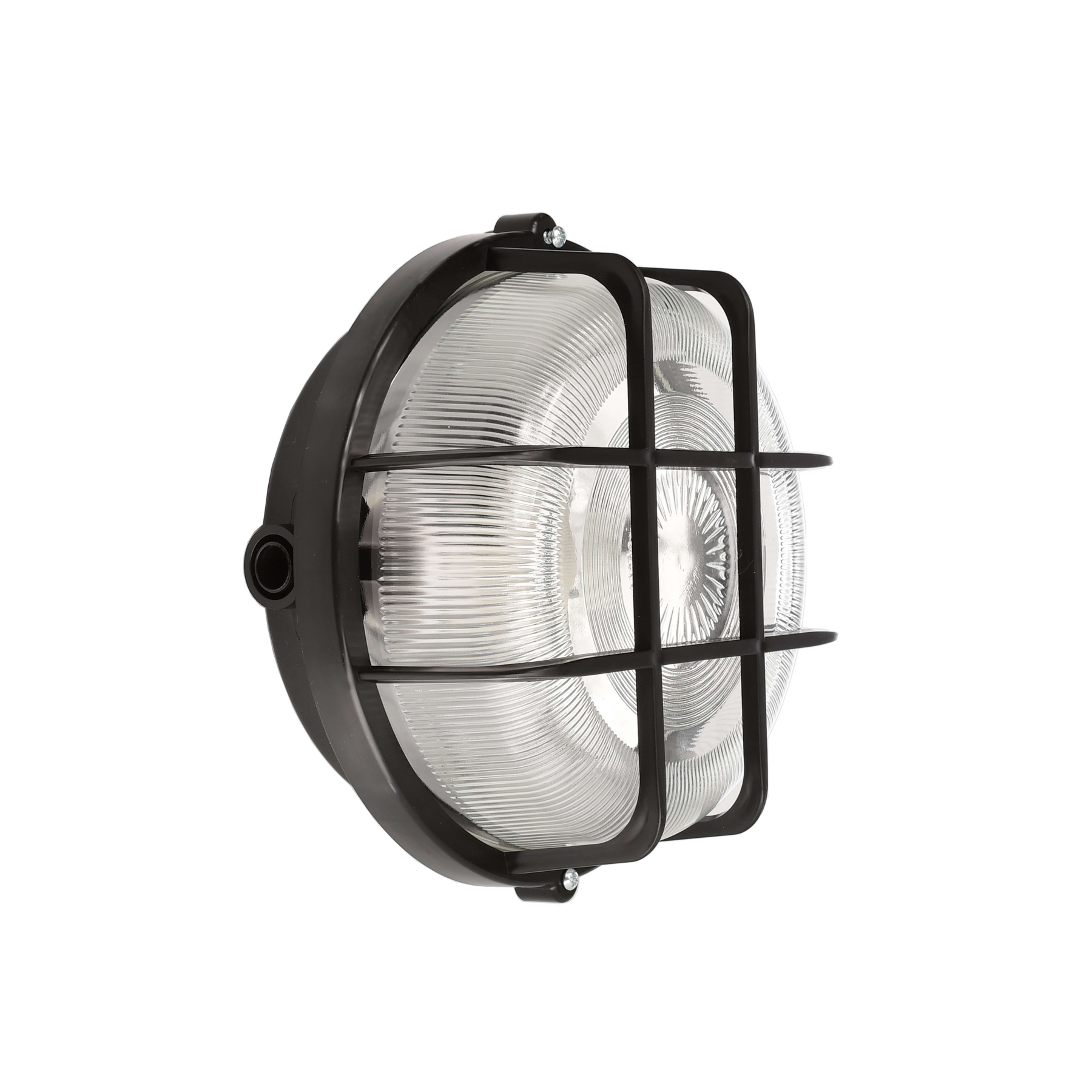 Våtrumslampa Sotano Retro svart Ø 18 cm plast IP44