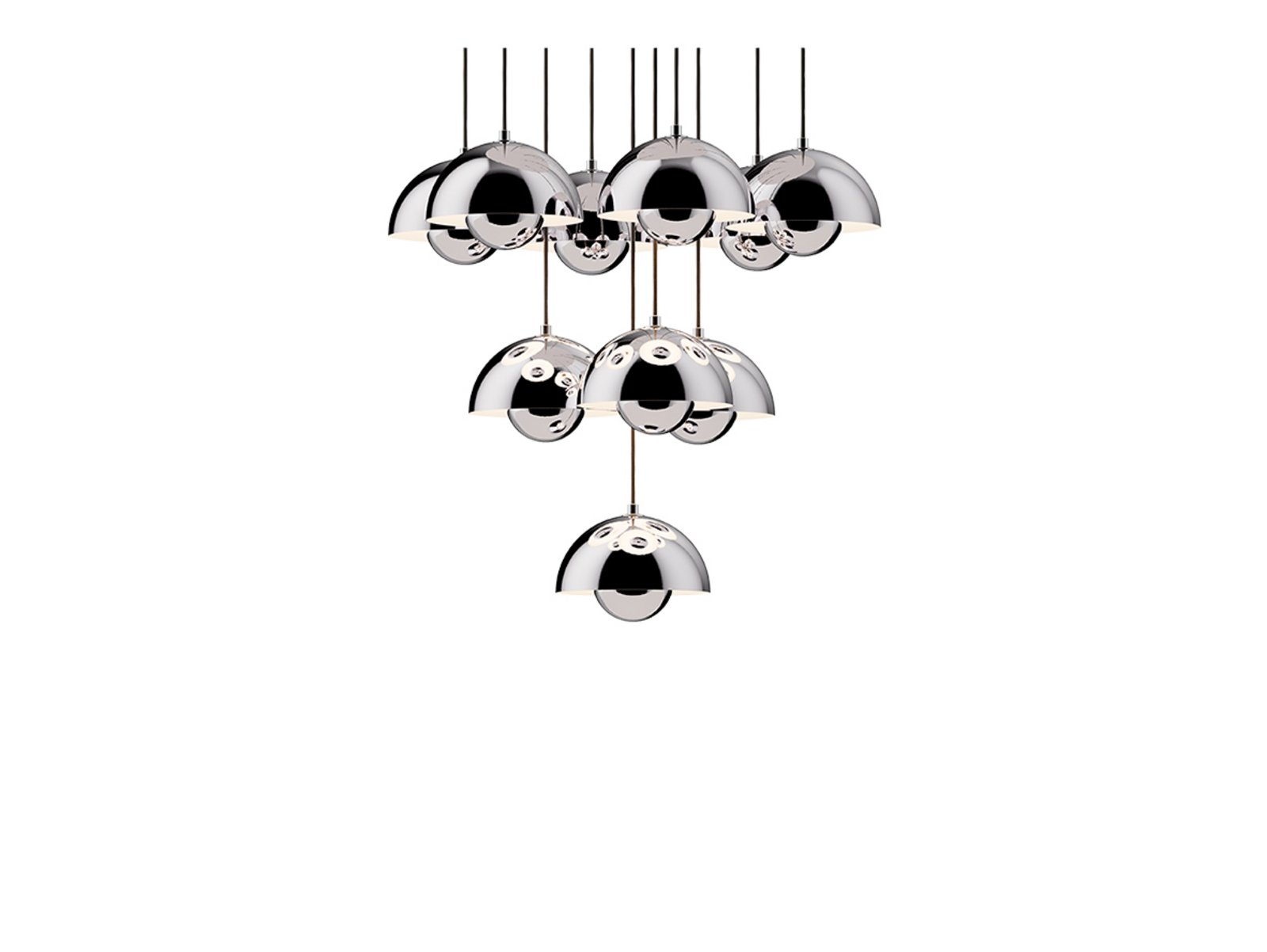 Flowerpot VP10 Lampadario Ø53 Chrome-Plated - &Tradition