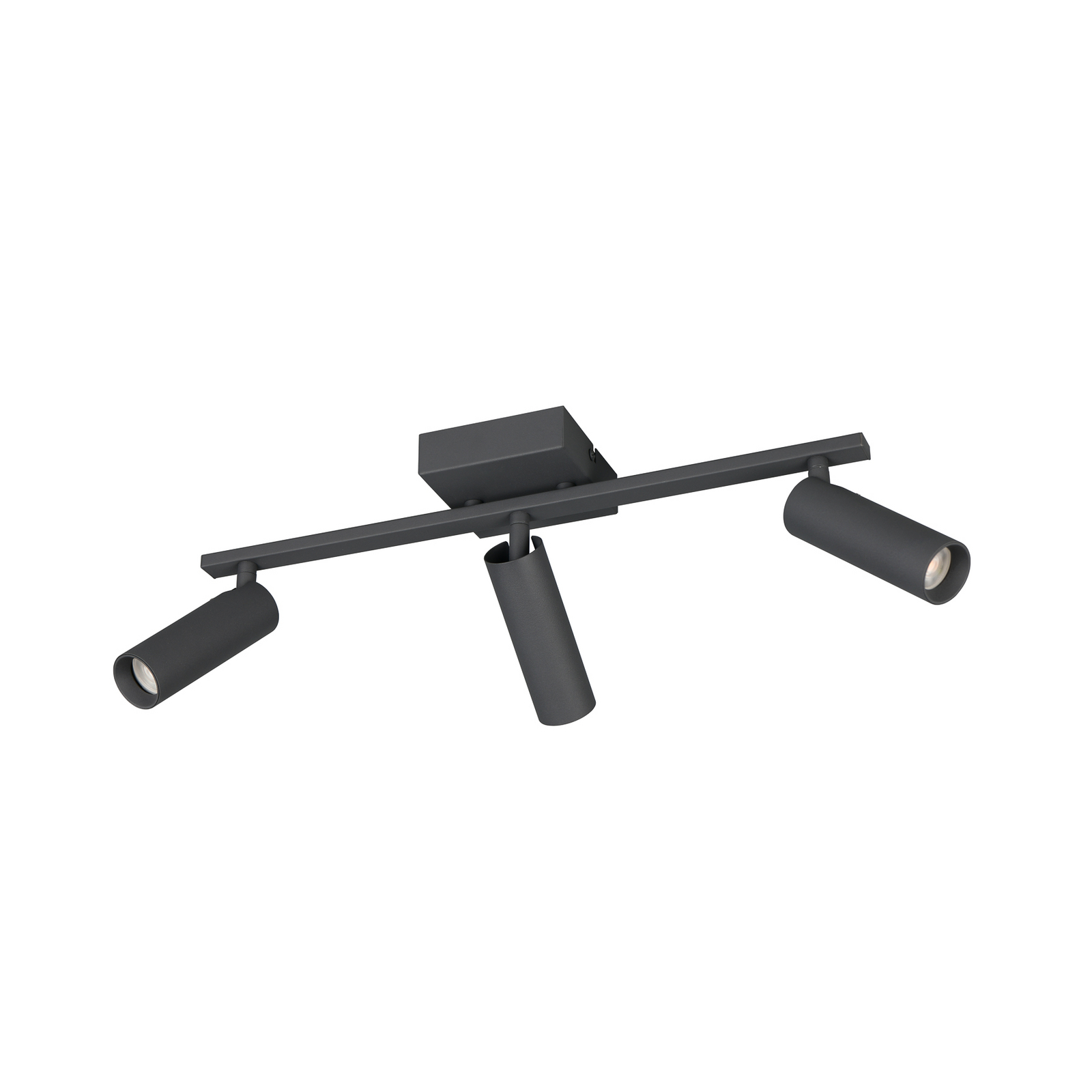 Faretto da soffitto Dara, lunghezza 46 cm, antracite, metallo, a 3 luci.