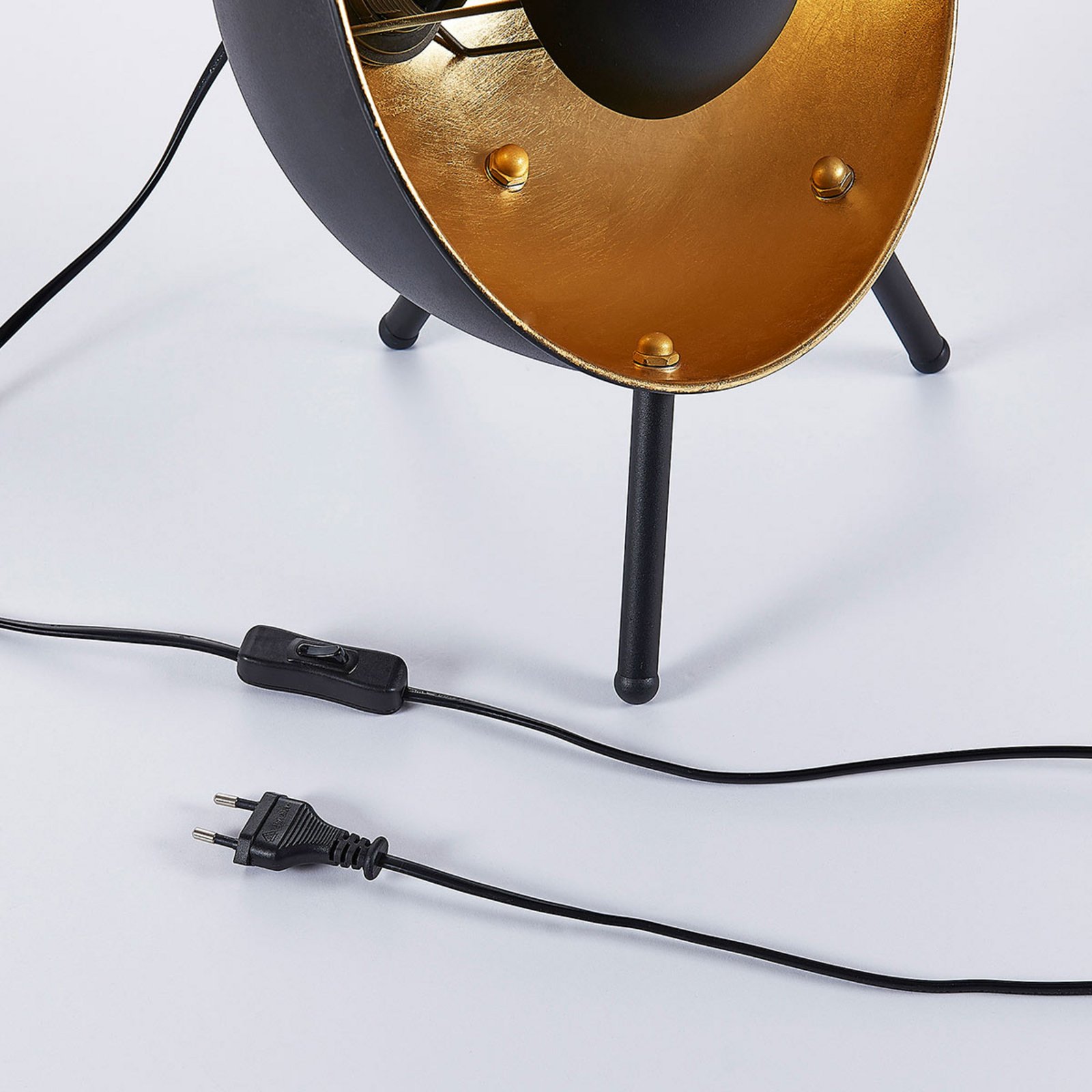 Muriel Stolní Lampa H38 Black/Gold - Lindby