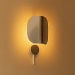 Audo wandlamp Wing, aluminium, 47 cm, stekker, verstelbaar