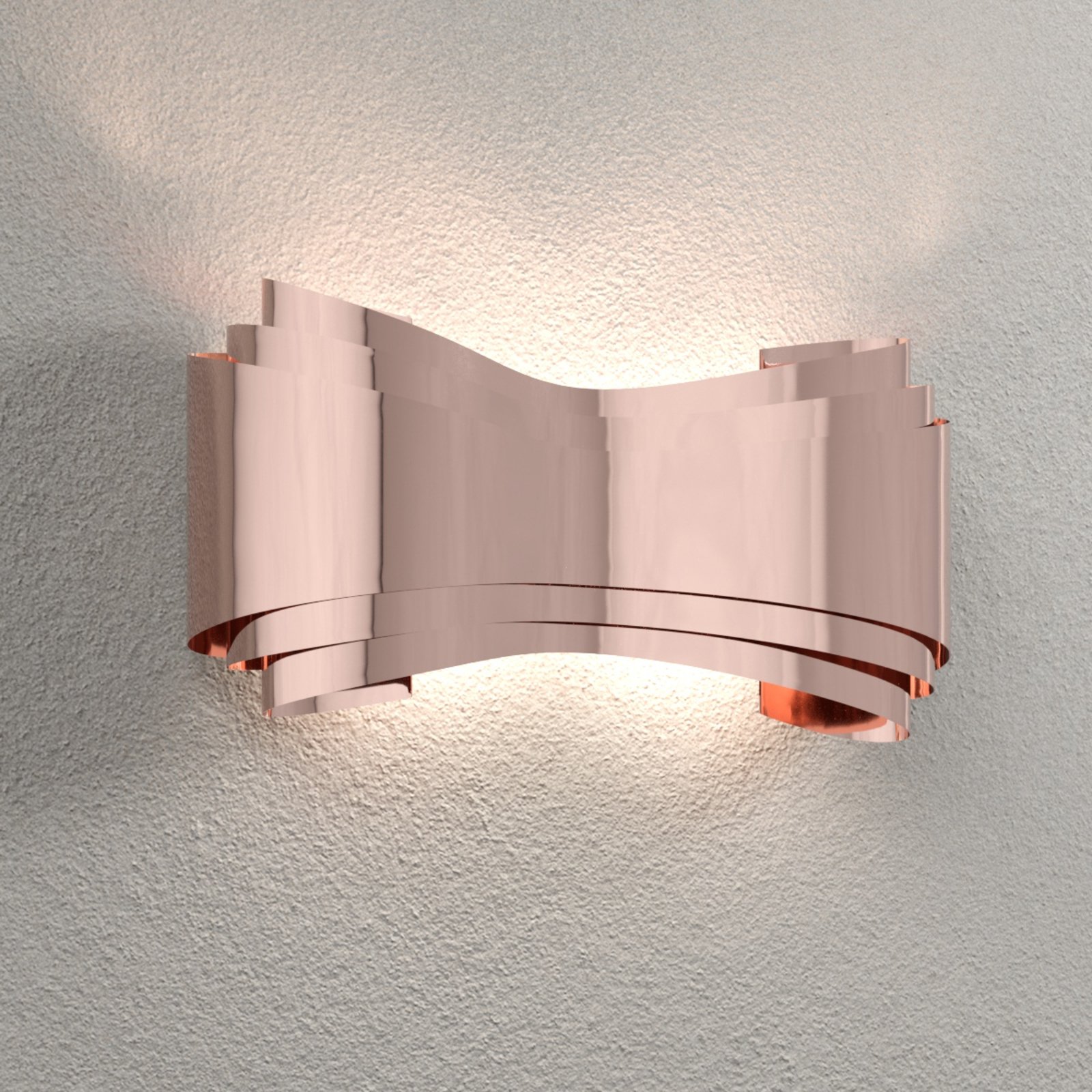 Ionica - kobberfarvet LED designer-væglampe
