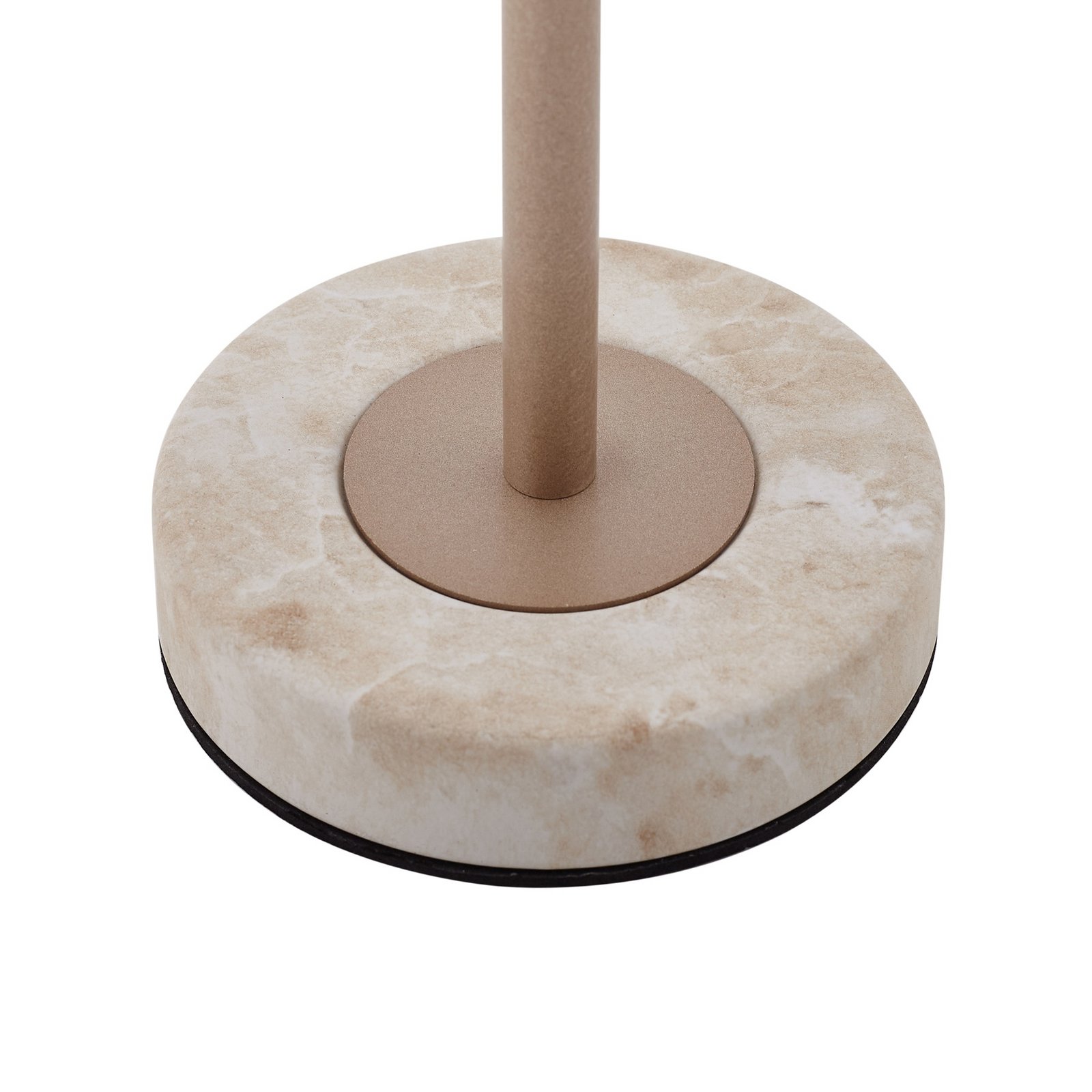 Pippin LED rechargeable table lamp, IP44, gold/travertine - Lindby