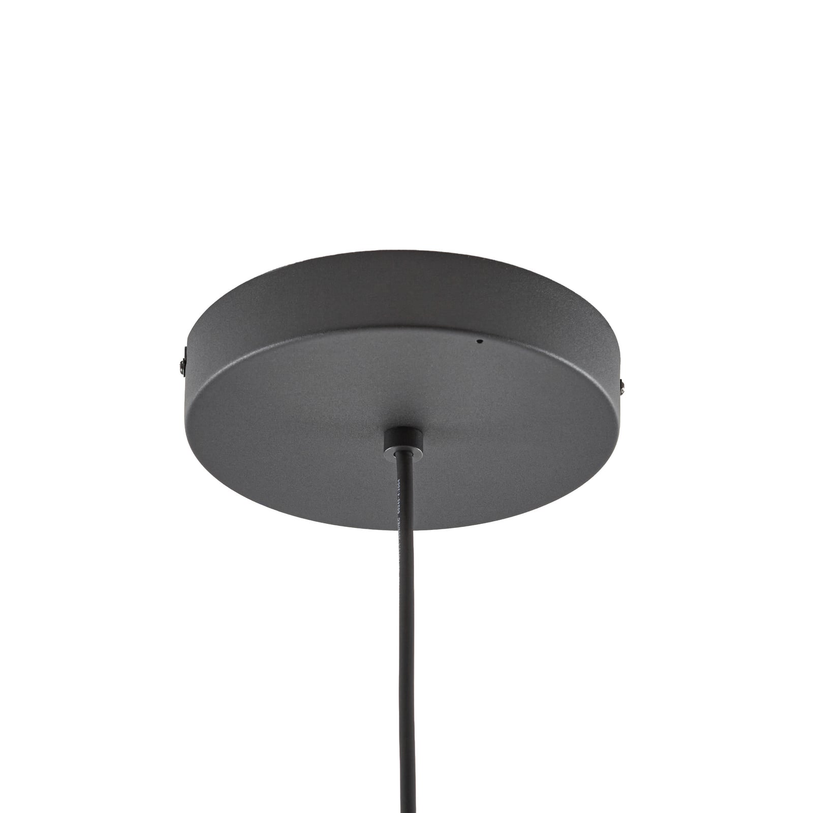 LED viseća svjetiljka Korvyn, crna, Ø 50 cm, s postupnim prigušivanjem - Lucande