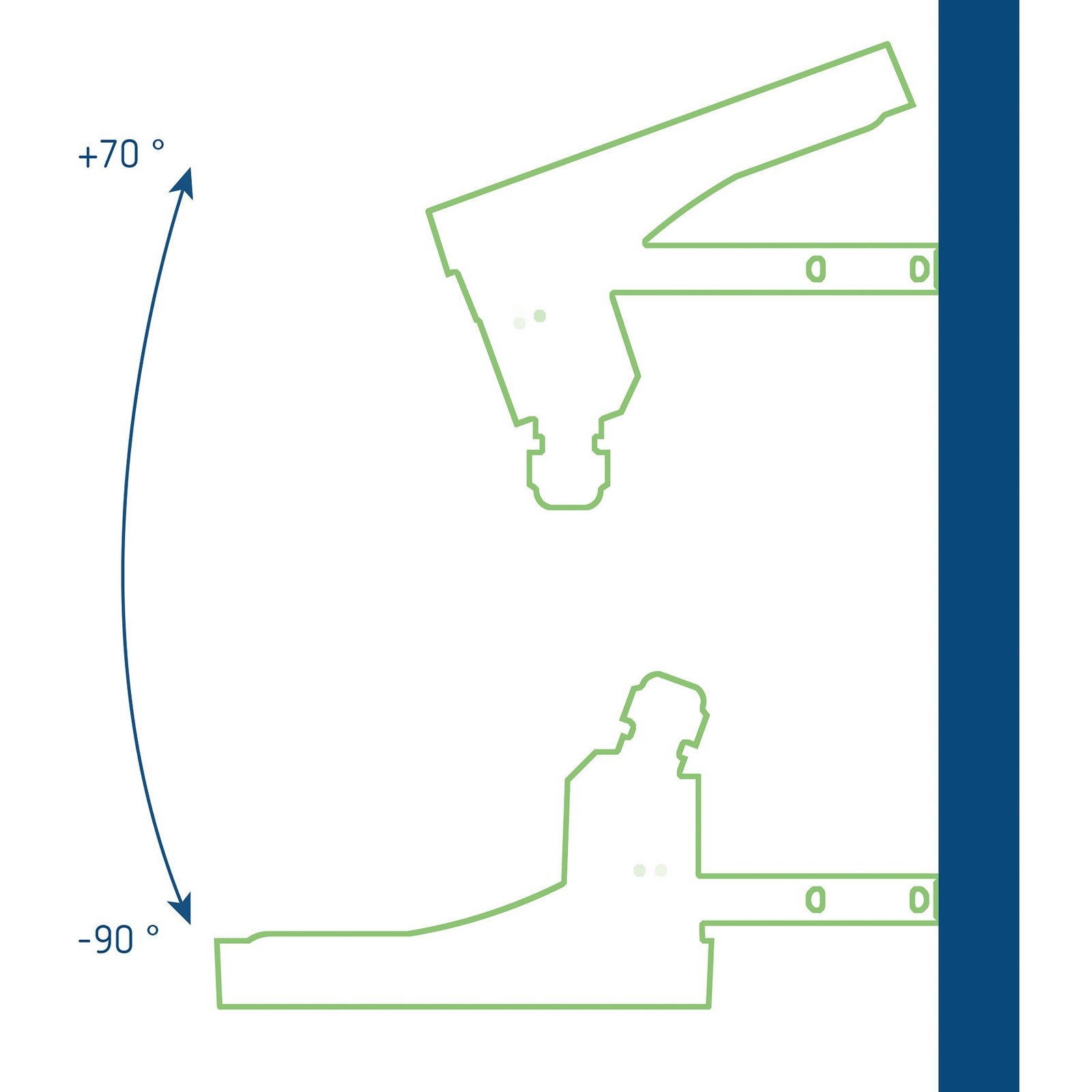 Theben LED-Außenwandstrahler B50 dual, schwarz, IP65 Theben LED-Außenwandstrahler B50 dual, schwarz, IP65