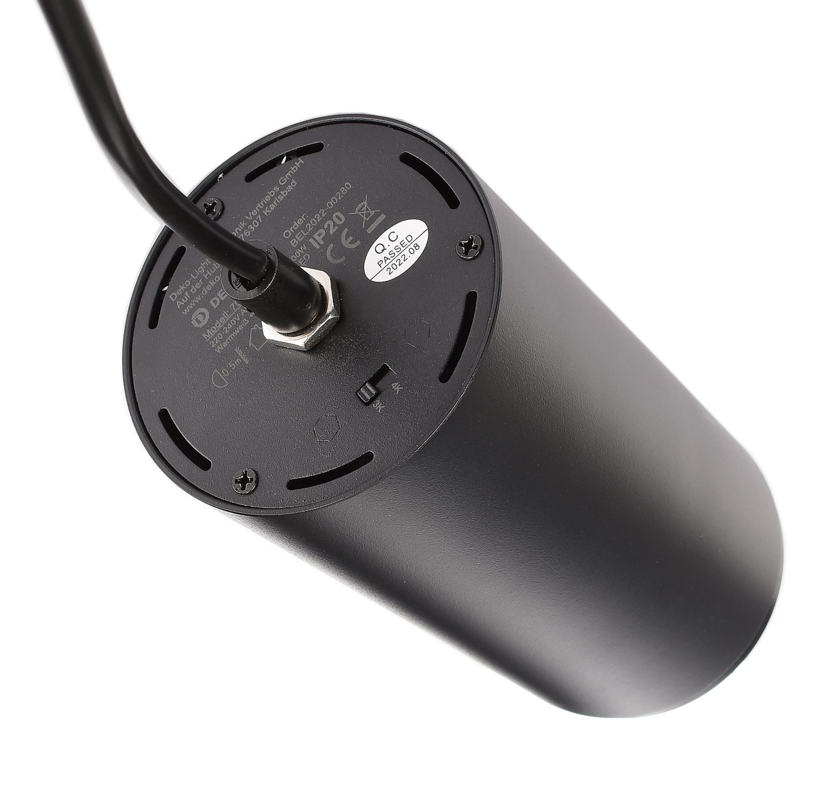 LED-Pendelleuchte 3-Phasen 20W schwarz