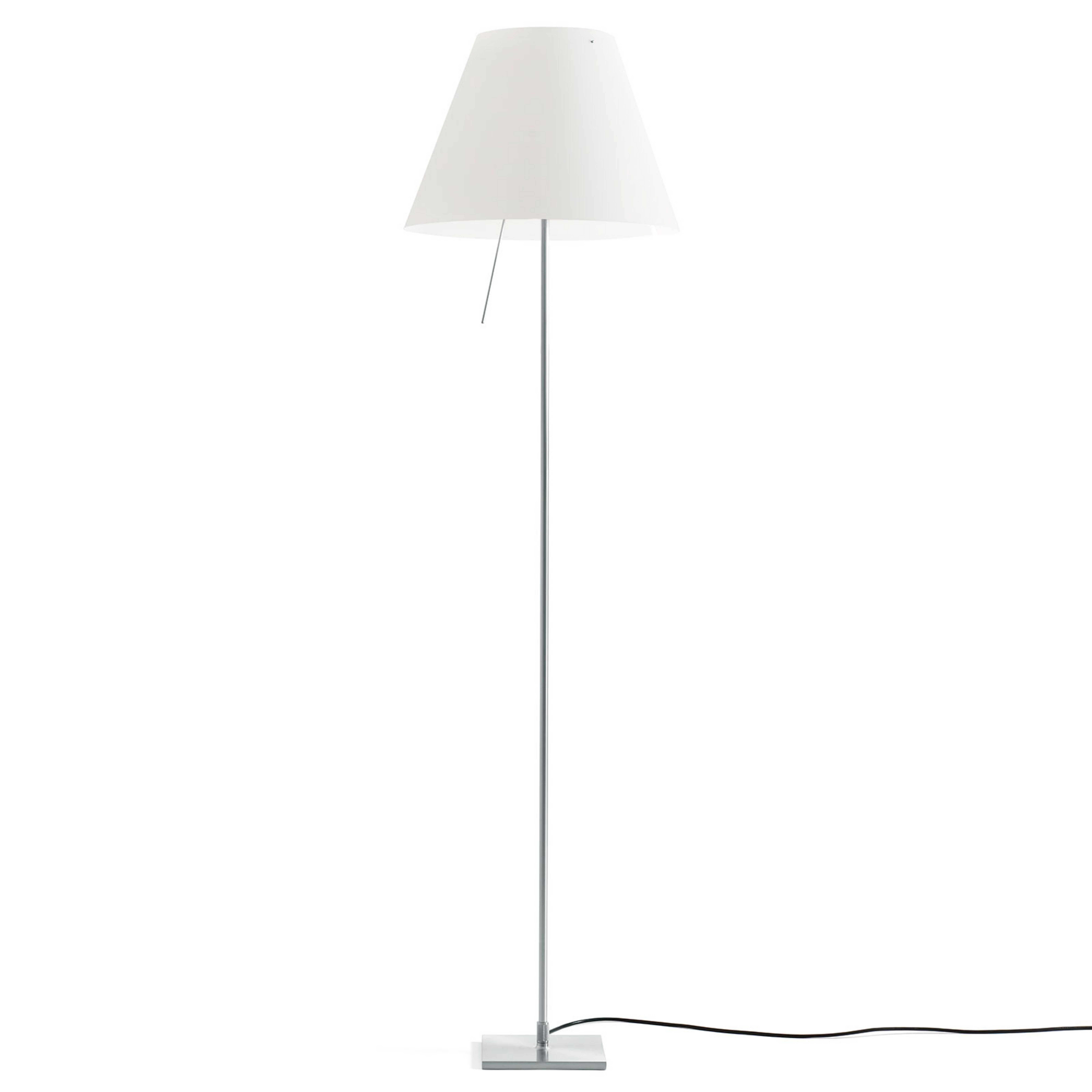 Costanza gulvlampe D13tif, aluminium/hvit - Luceplan
