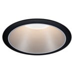 Cole recessed ceiling light, black/silver, GU10 - Paulmann