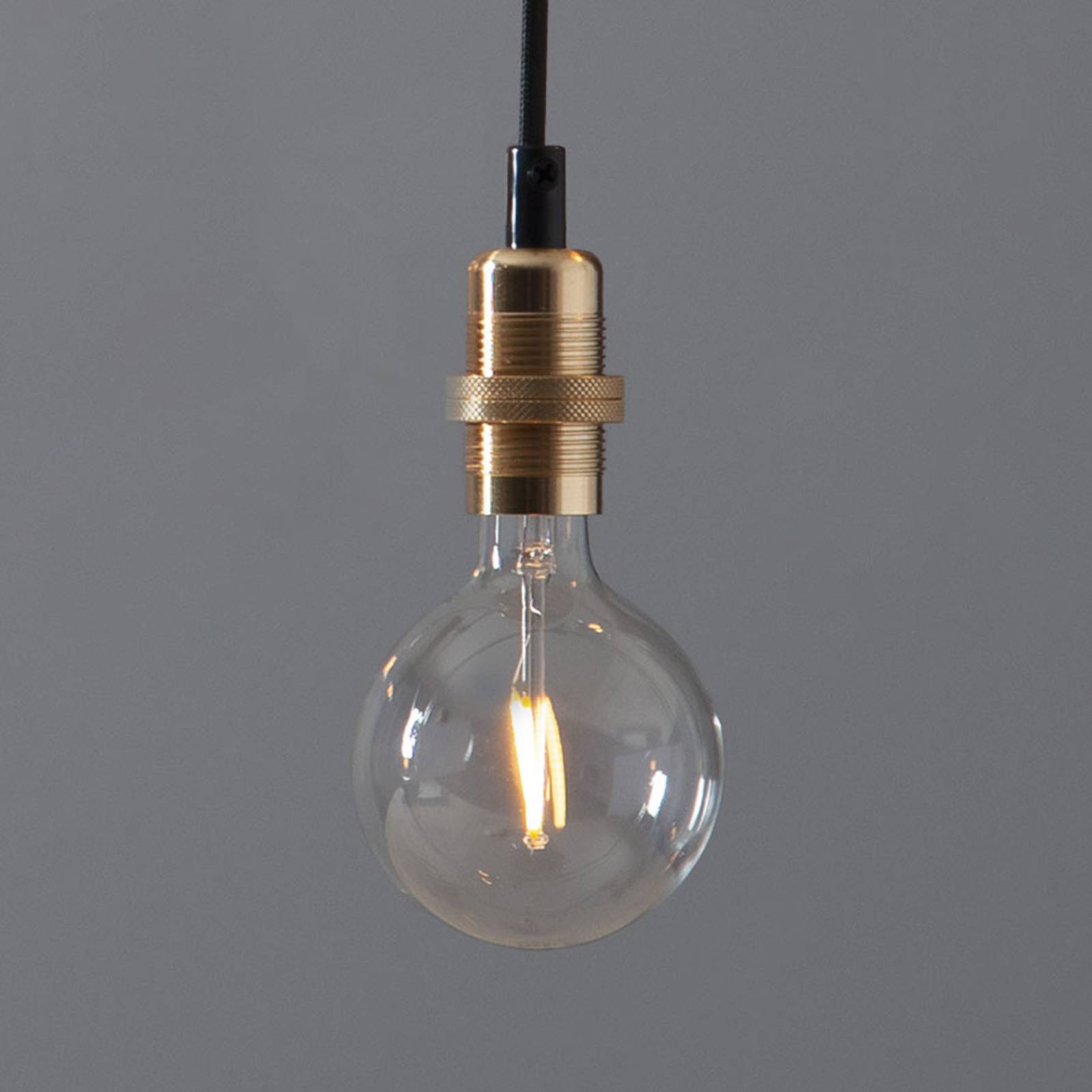 Star Trading Fade E14 socket with cable, copper - Hanging Light - Black