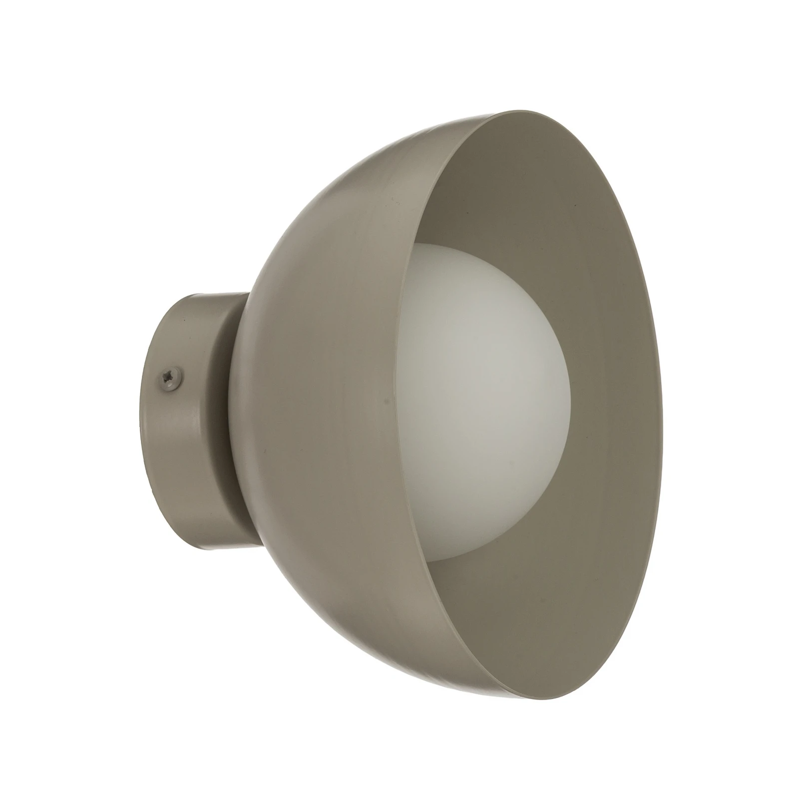 Aplique de pared Bibi K1, gris, acero/vidrio, Ø 18 cm