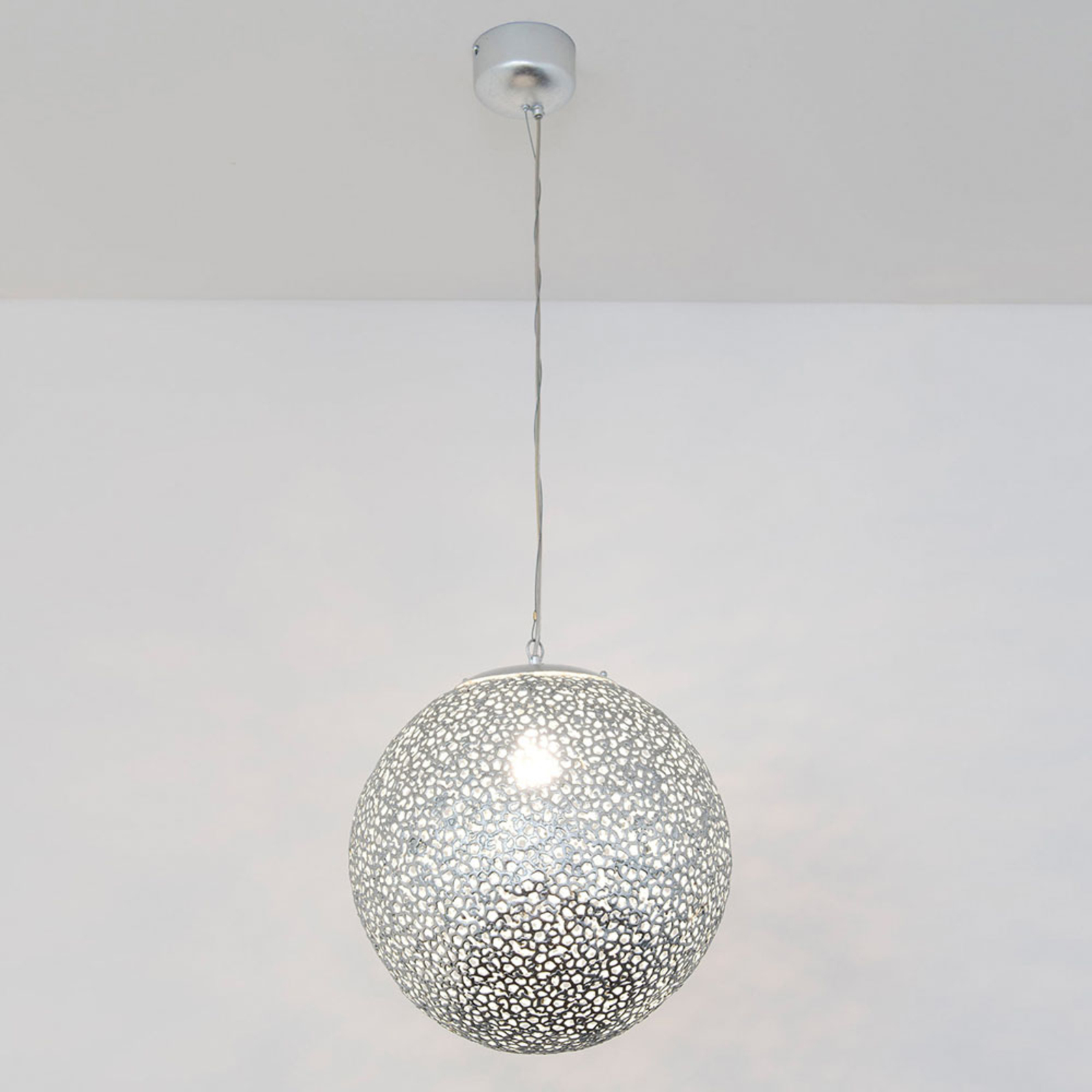 Utopistico hanging light in silver Ø 40 cm