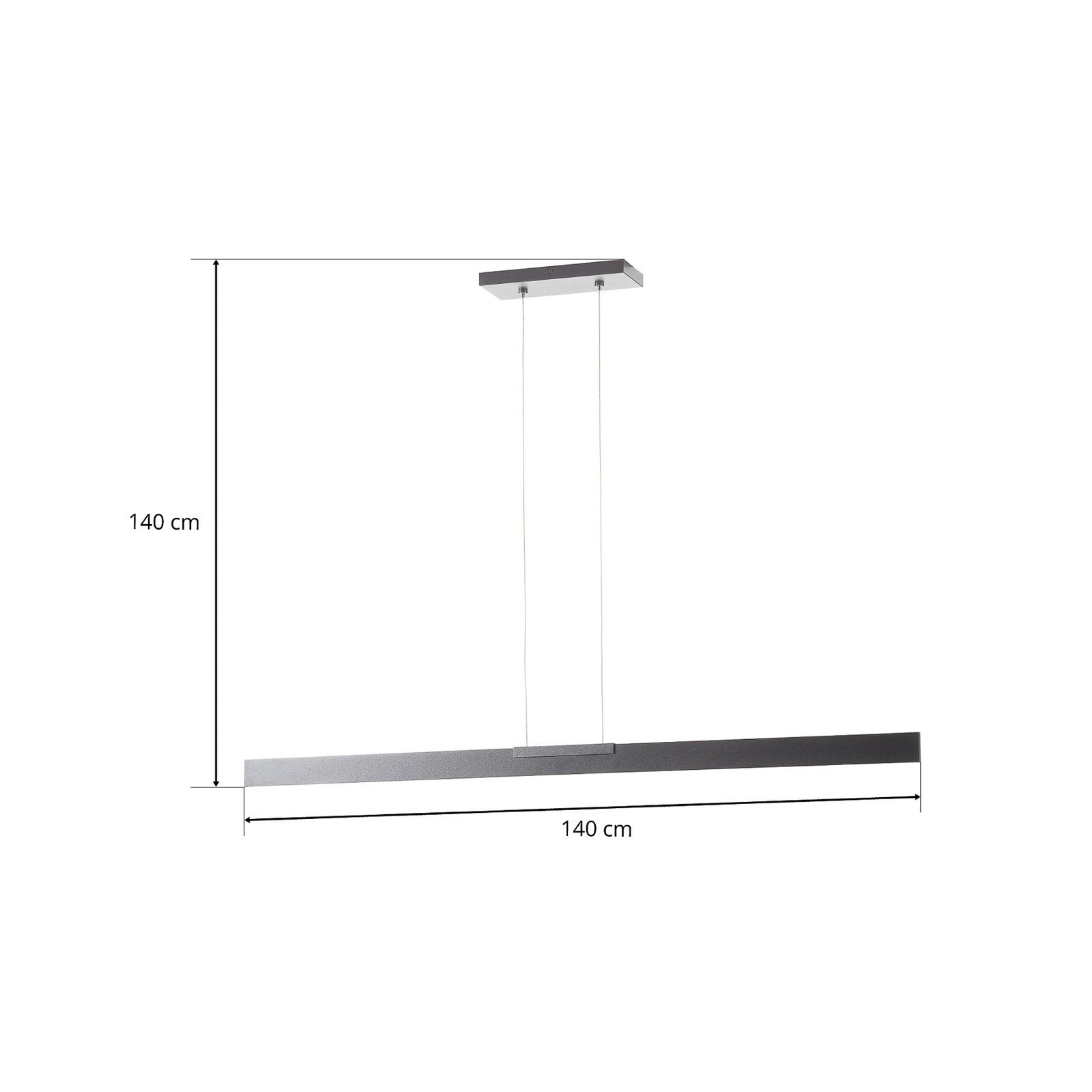 Bopp Nano – LED-hänglampa, svart 140 cm