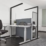Arcchio LED office floor lamp Jolinda, black, 4000K, sensor