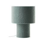 Teddy asztali lámpa, zöld, magasság 30 cm, szövet/fém