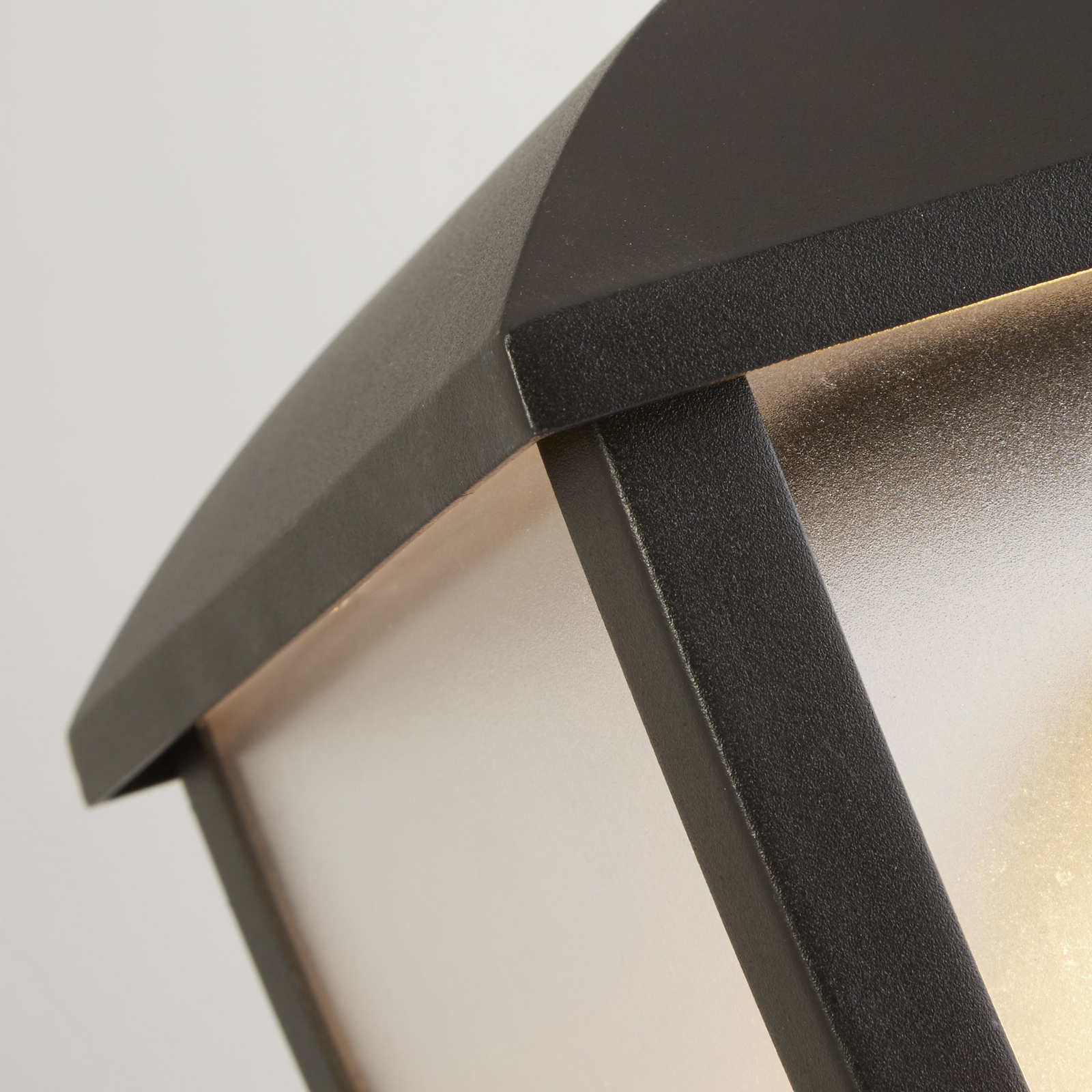 Luminaire pour socle Seattle, IP44, noir, hauteur 45 cm, métal