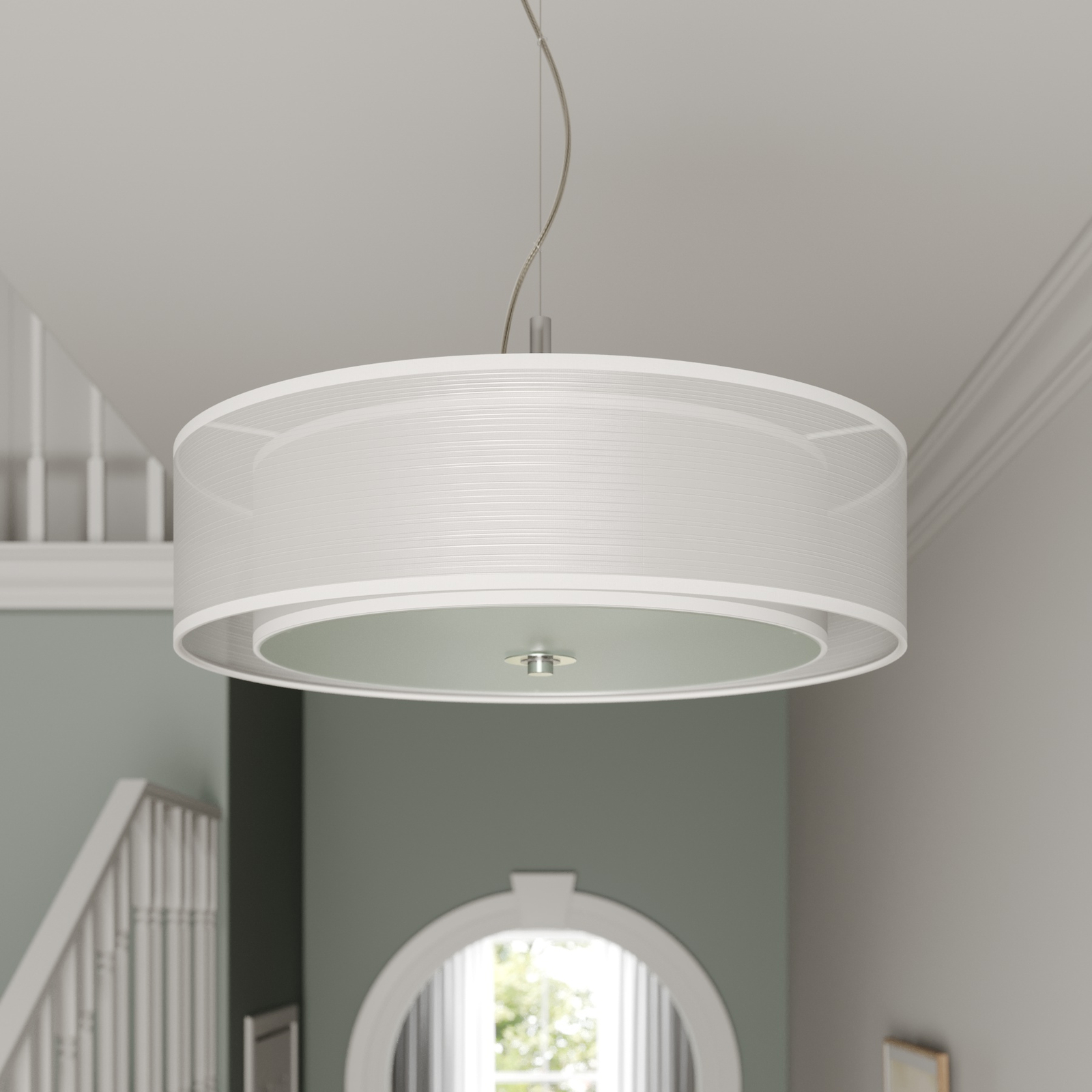 Textielhanglamp Pikka voor E27-LED lamp