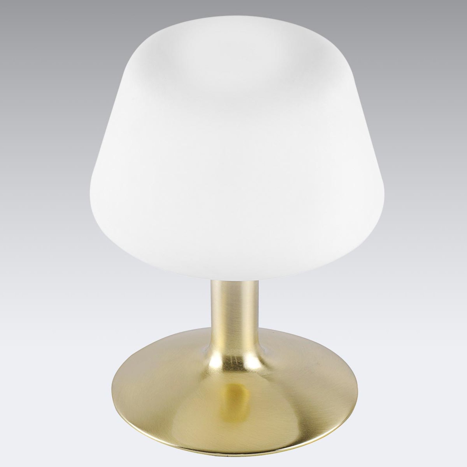 Till – mała lampa stołowa LED z mosiężną podstawą