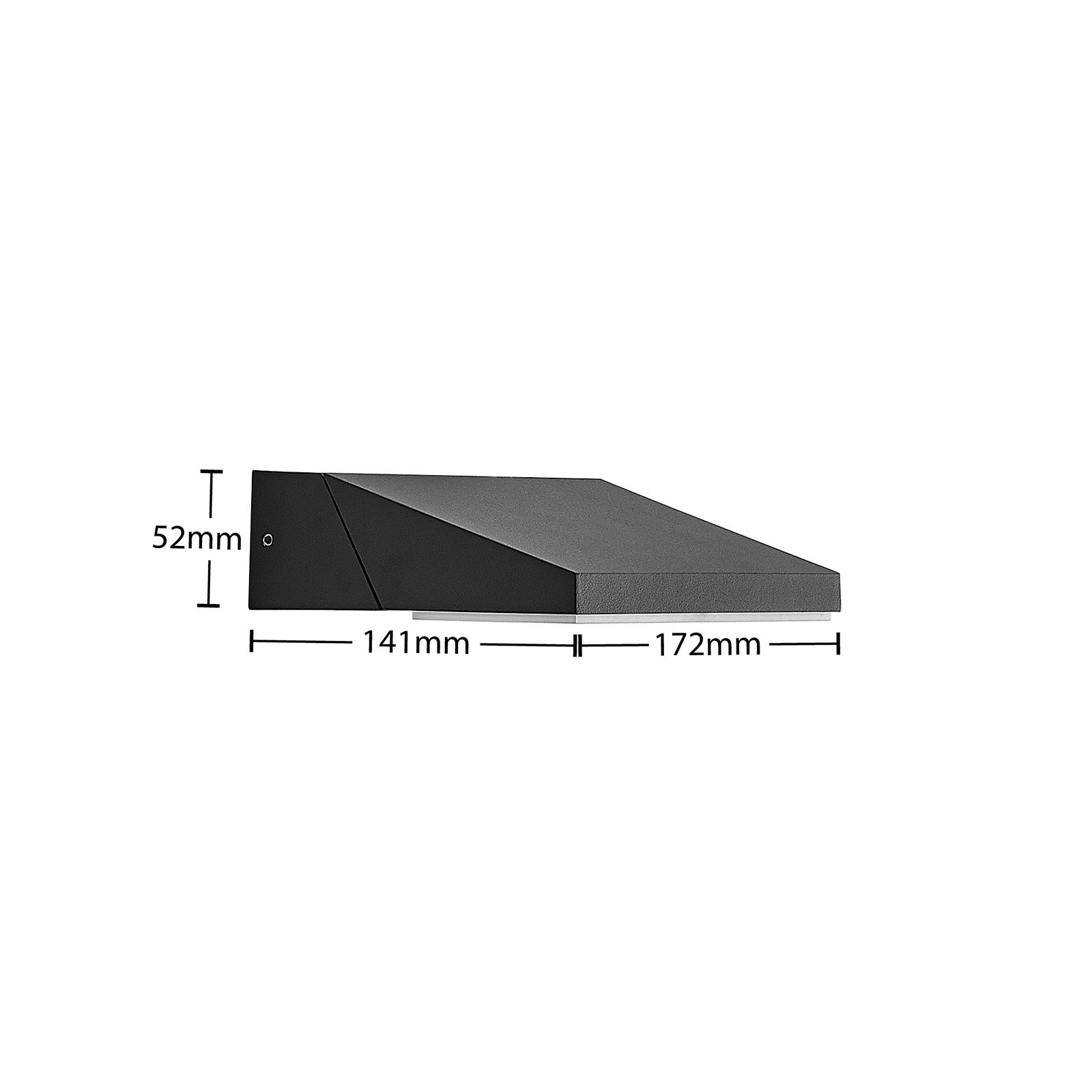 Auda LED Außenwandleuchte Anthracite - Lucande