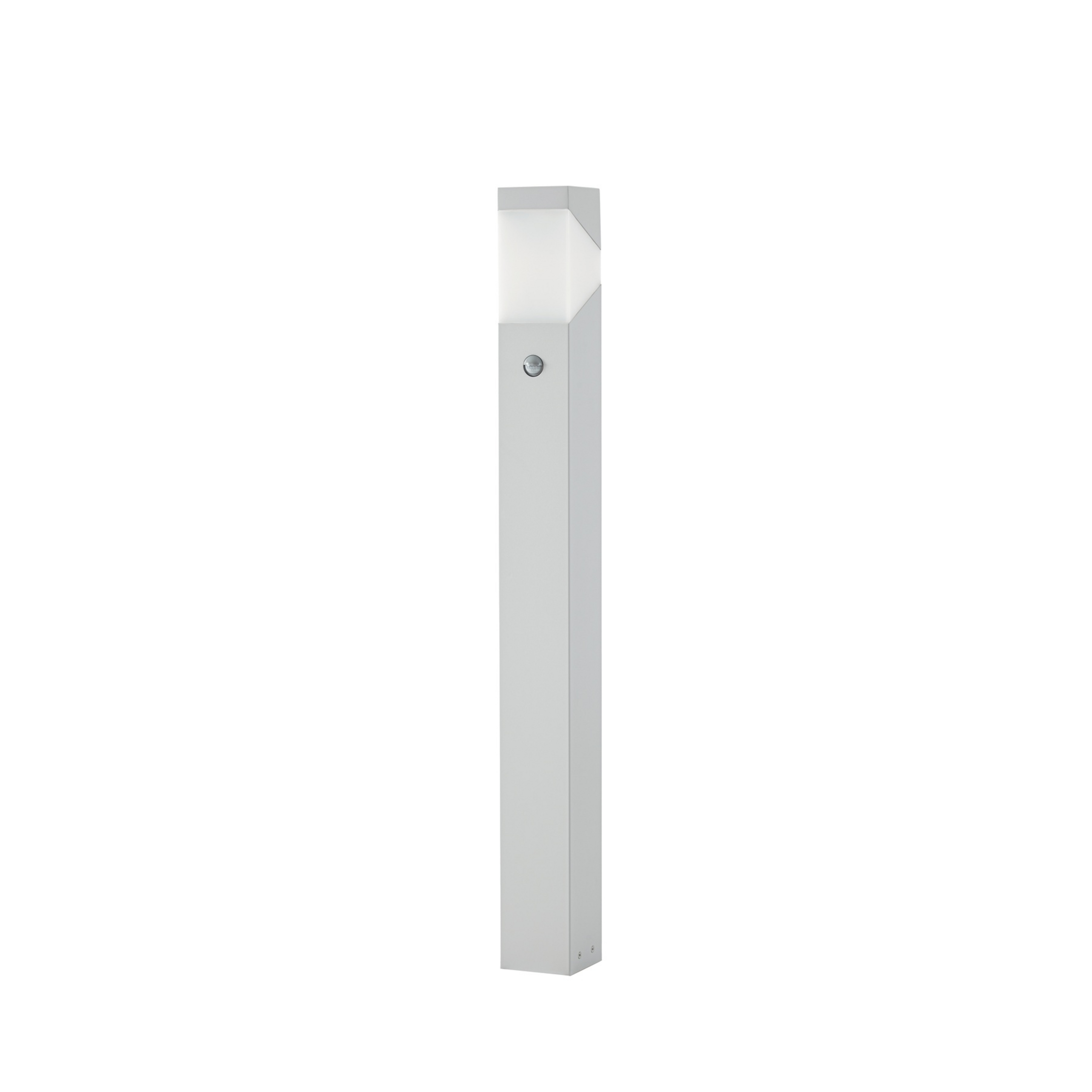 Kiran outdoor path light, light grey, sensor, 100 cm, E27, IP44 - Lucande