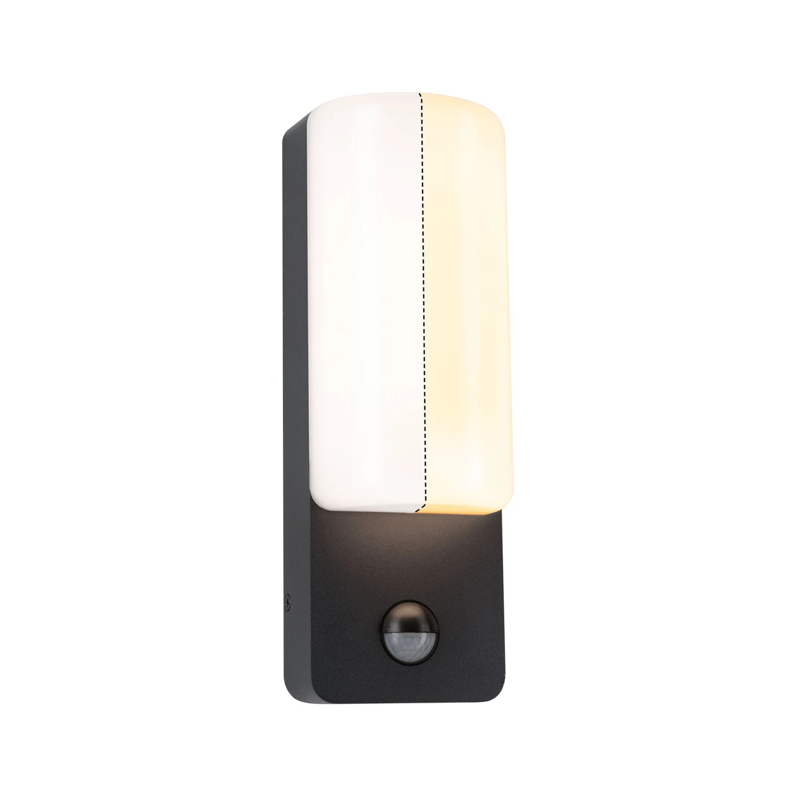 Paulmann LED-utomhusvägglampa Bonnie, aluminium, 2200/3000K, sensor