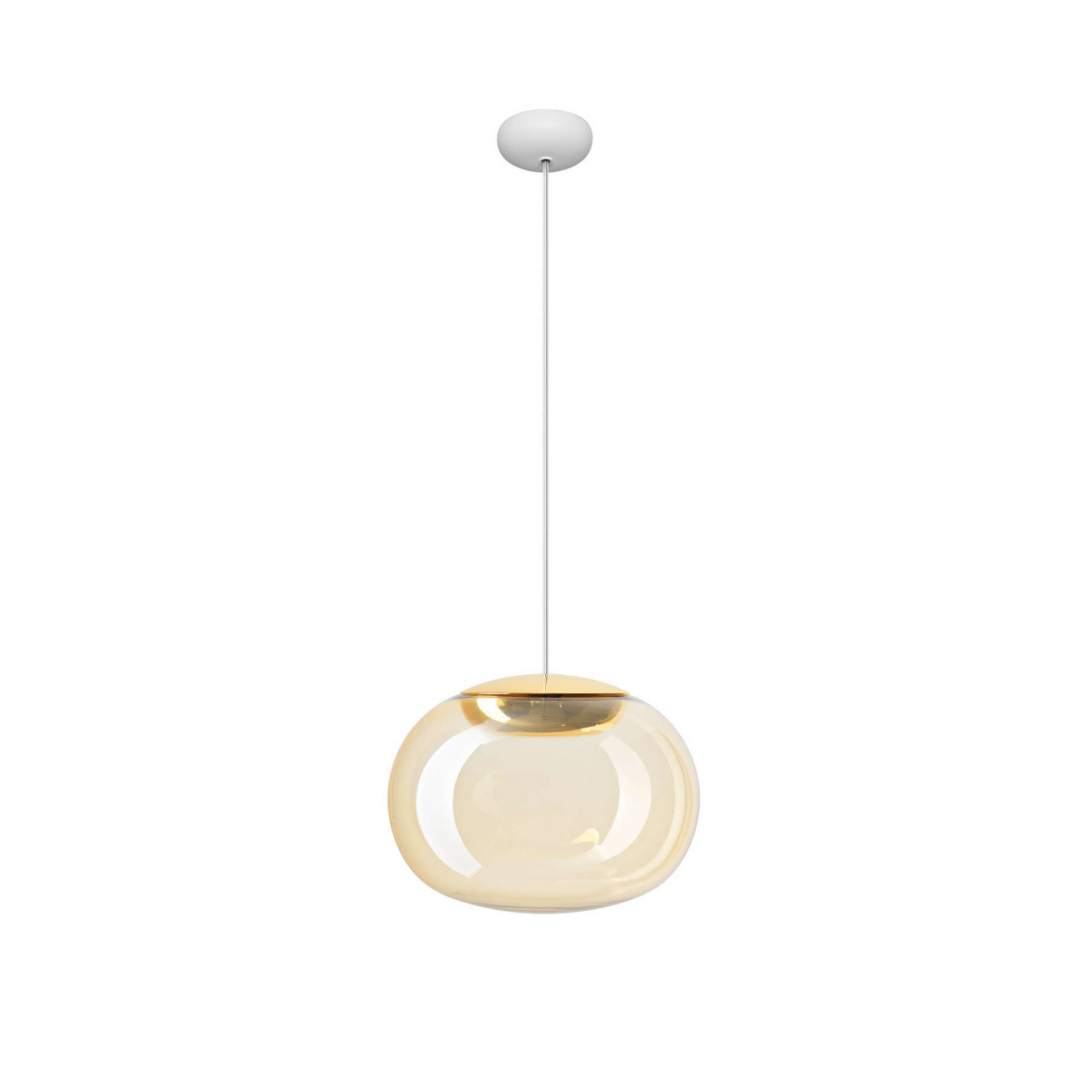 Lampada LED a sospensione La Mariée, oro/bianco, Ø 28 cm - Stilnovo