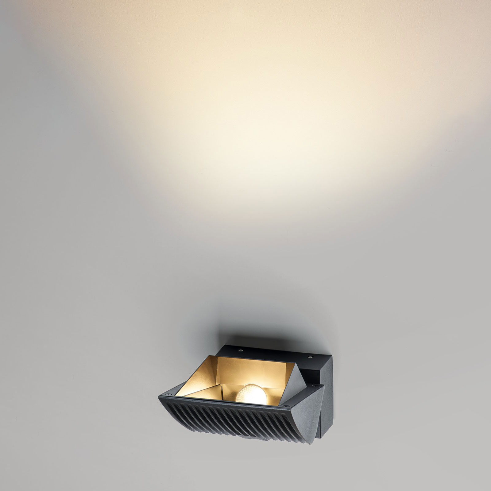 SLV Merado Flood LED wall light 4,000 K black, for Living / Dining Room, aluminium, glass, 40 W, energy efficiency: A+, W: 17.5 cm, H: 10 cm