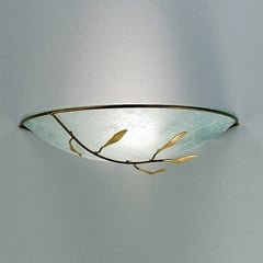 Luca aplique de pared, oro antiguo, cristal scavo