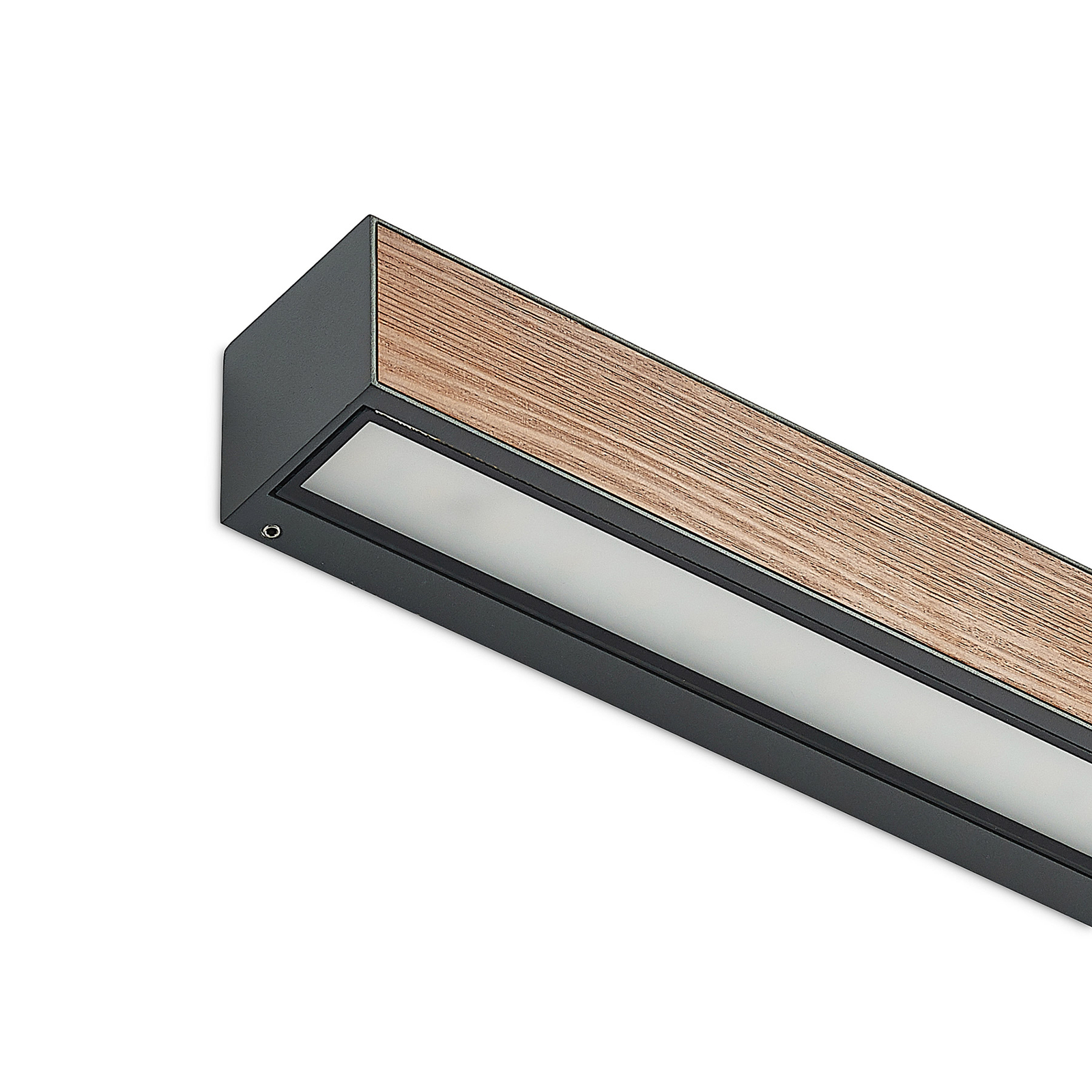 Arcchio LED-Außenwandlampe Lengo, CCT, 50 cm, 1-flg., Holz