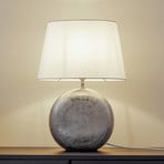 Lampa stołowa Lindby Florentino, 49 cm, ceramika, tkanina