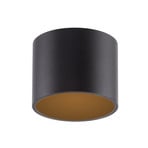 Point LED-Bad-Deckenlampe, schwarz, Ø 18 cm, IP44 - PURE