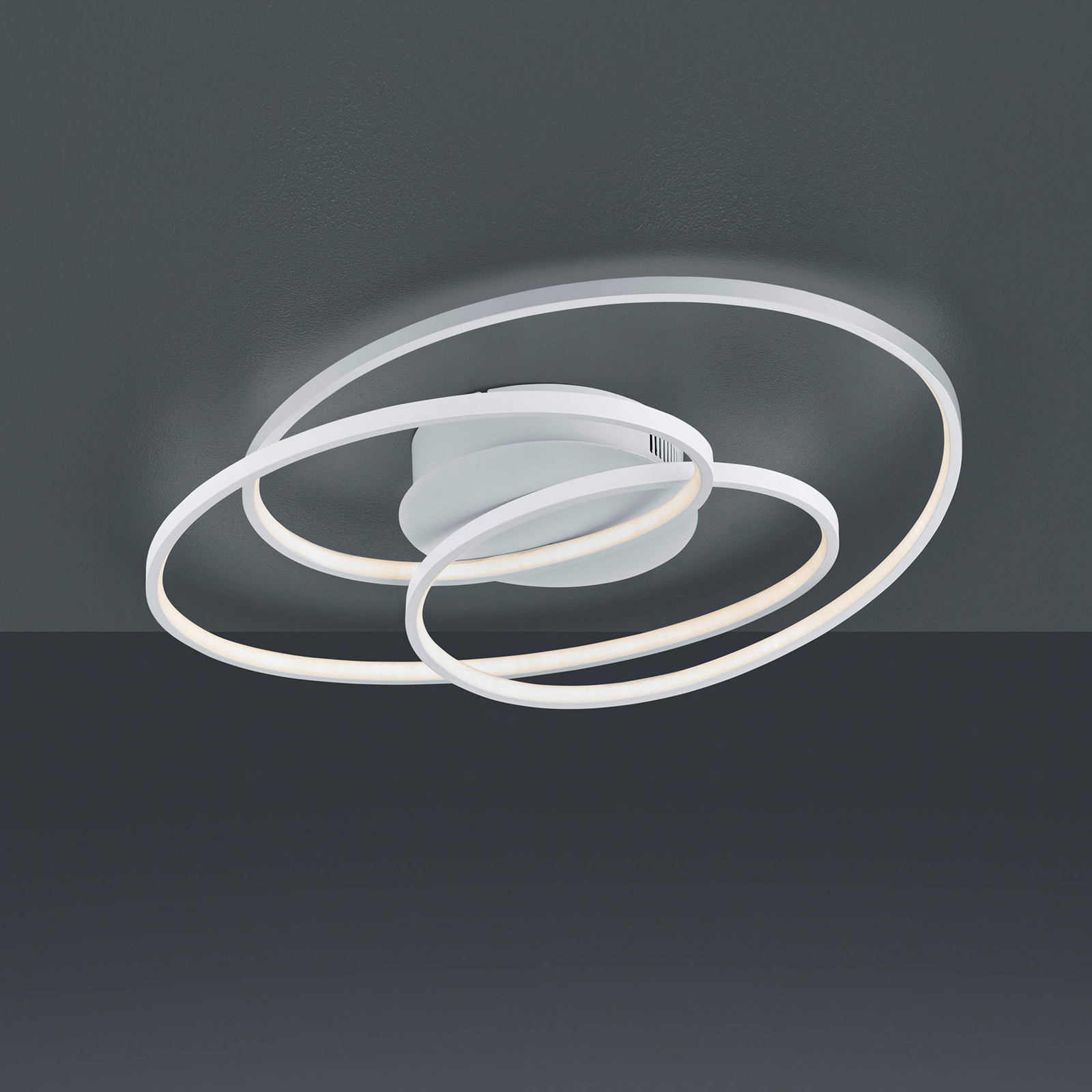 Plafoniera LED Gale, 60 cm, bianco satinato