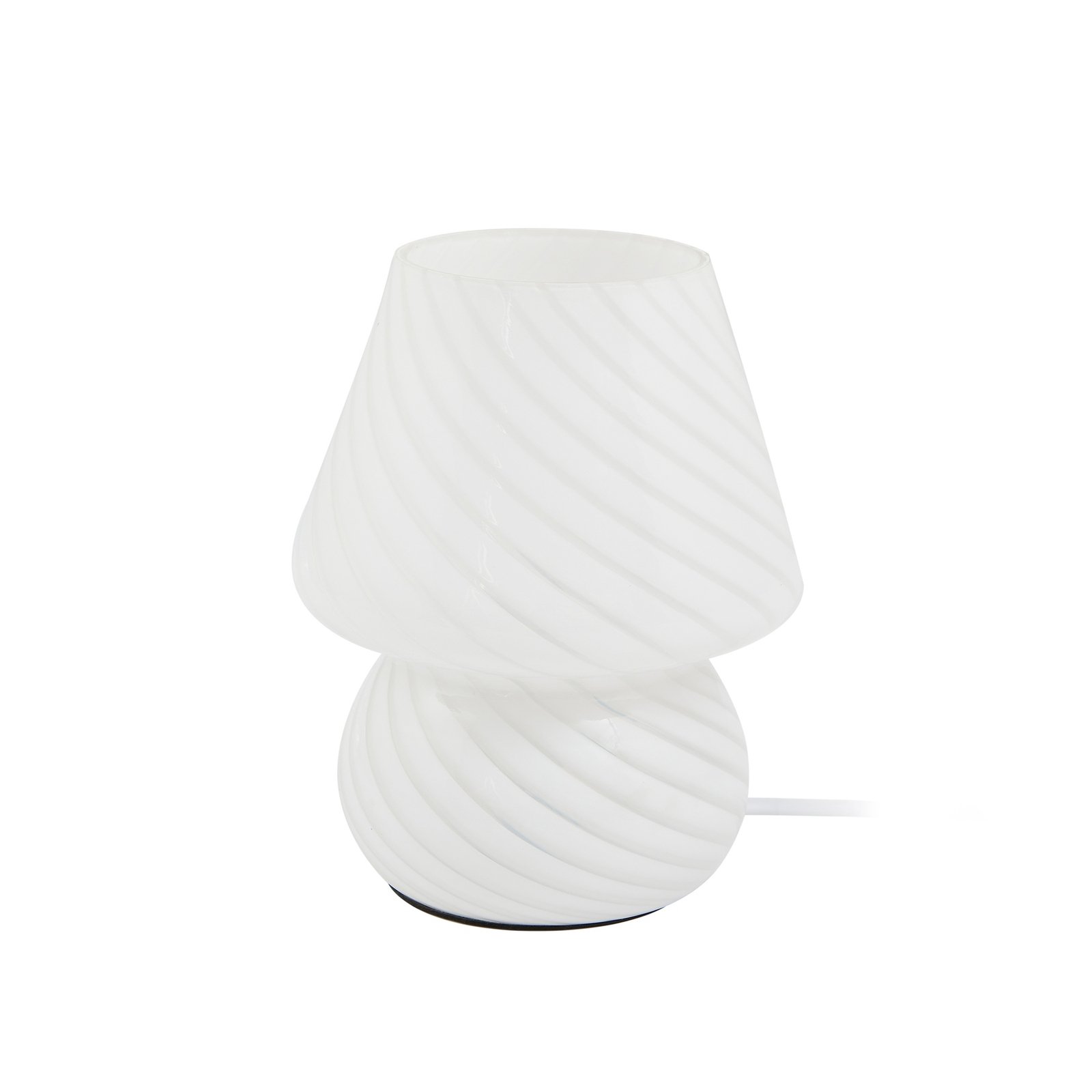 Lindby lampe à poser Andriana, jaune/blanc, verre, Ø 15 cm