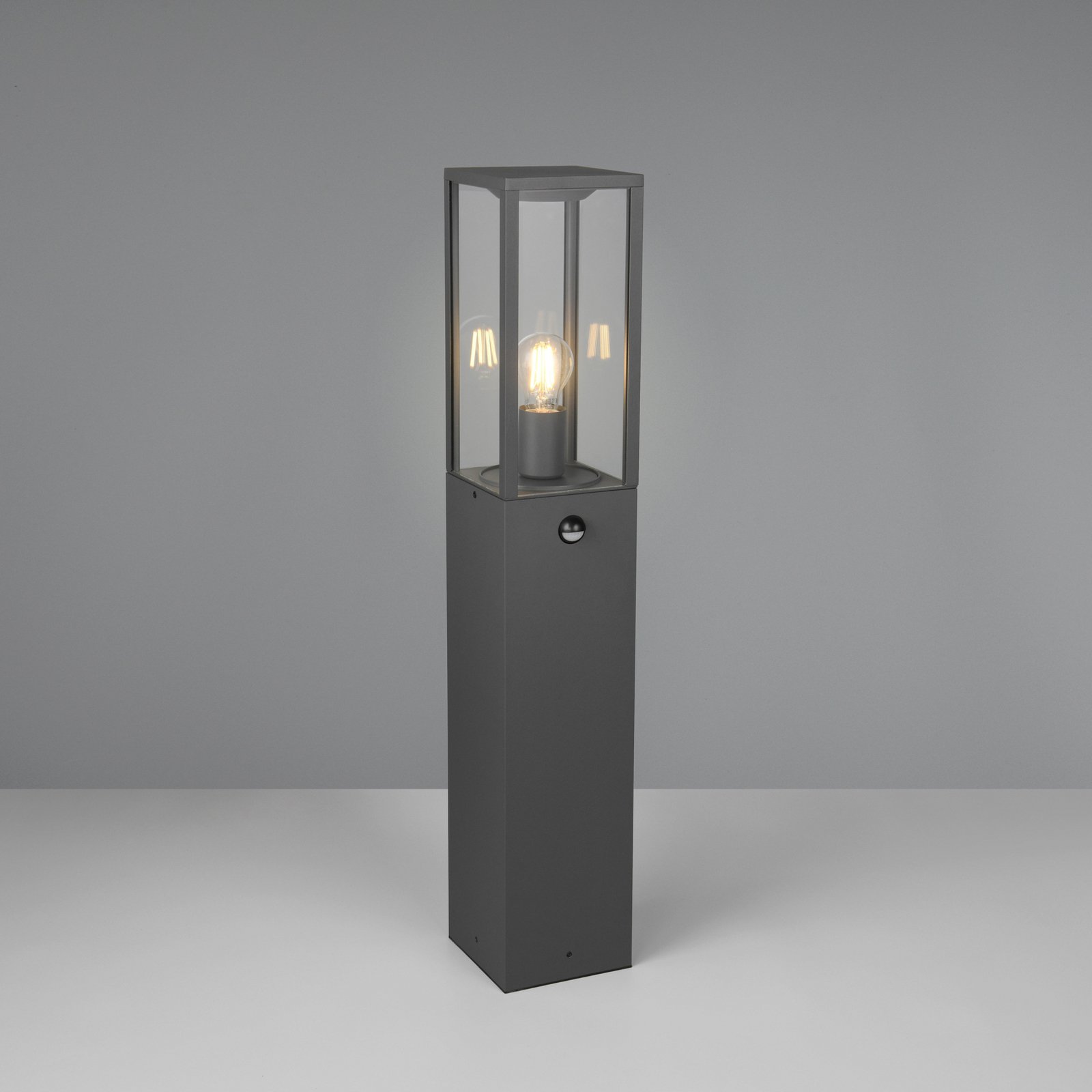 Sensor-Wegelampe GARONNE, anthrazit, Höhe 80 cm, Metall IP44 Sensor-Wegelampe GARONNE, anthrazit, Höhe 80 cm, Metall IP44