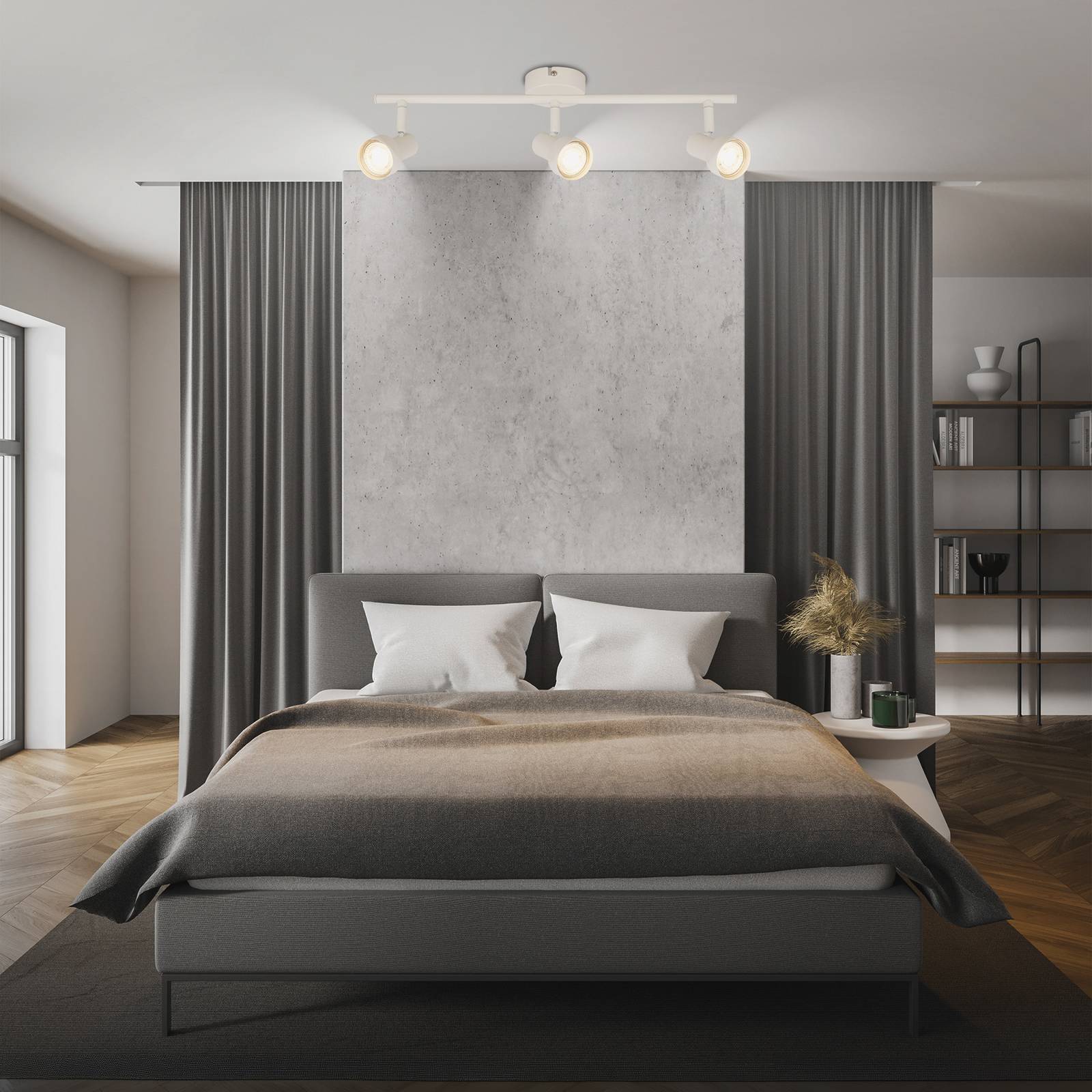 Deckenstrahler Tapp, weiß, Länge 48 cm, 3-flg., Metall, GU10 günstig online kaufen