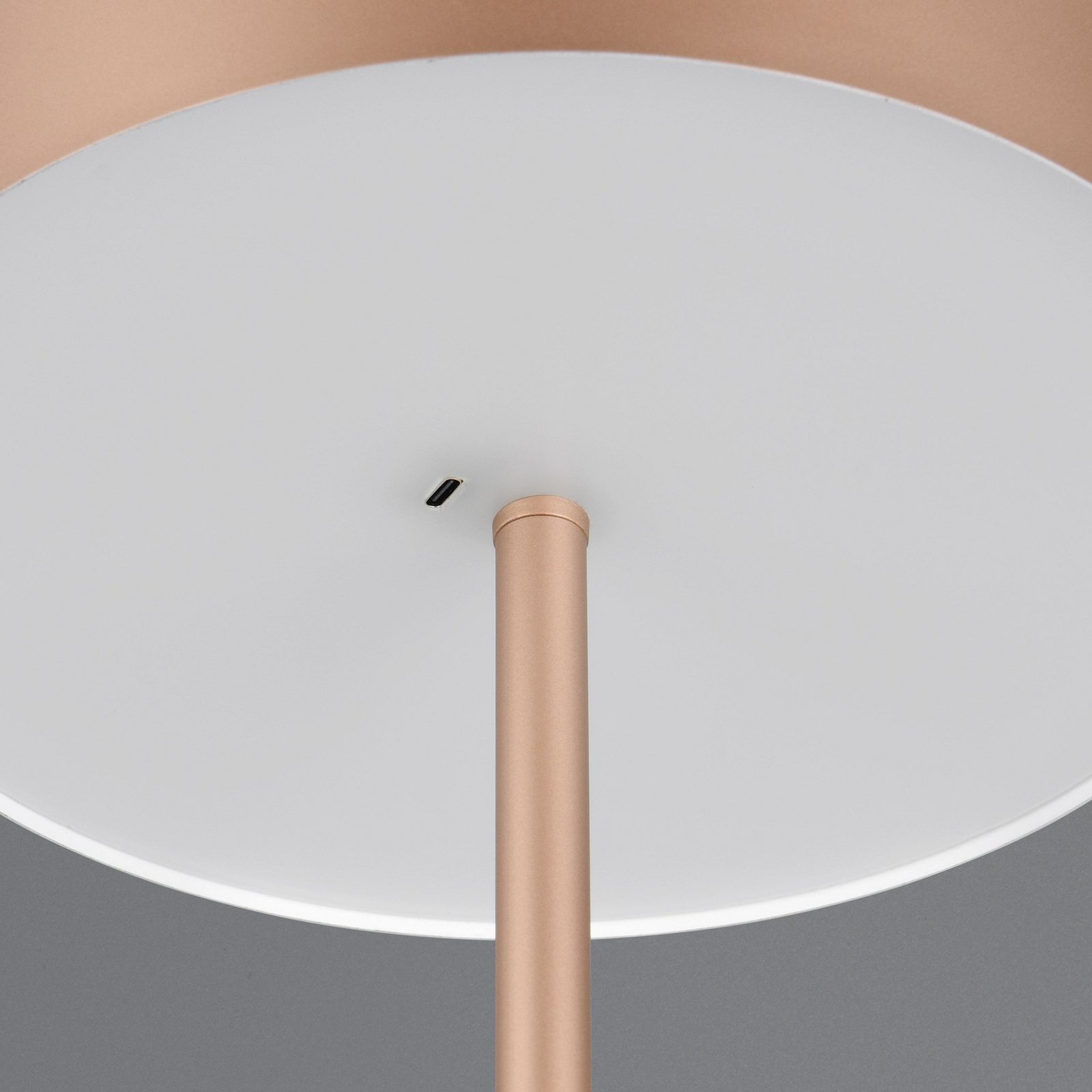 LED battery-powered floor lamp Jeff, coffee, dimmable, height 147 cm