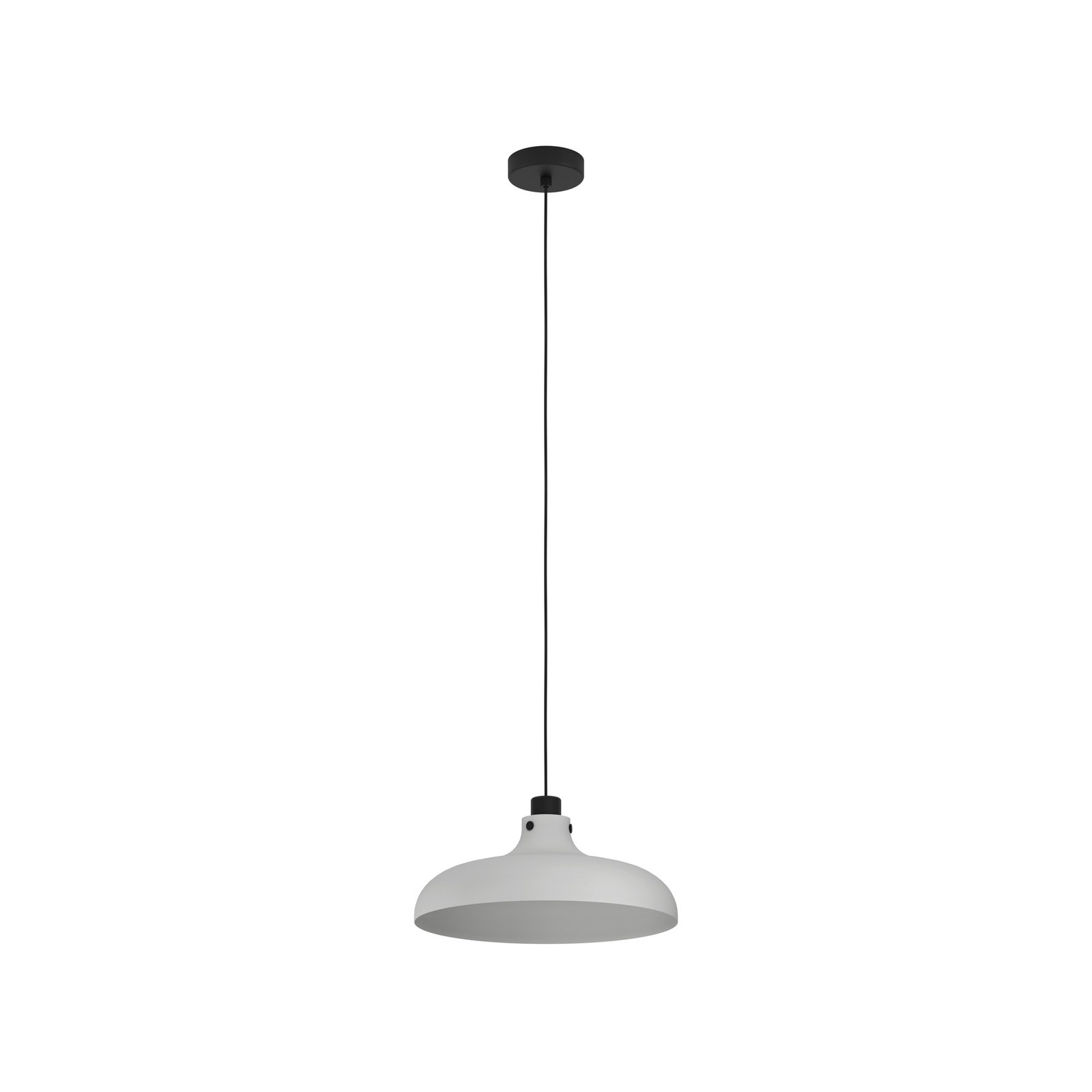 Lampada a sospensione Matlock, Ø 38 cm, grigio/nero, acciaio
