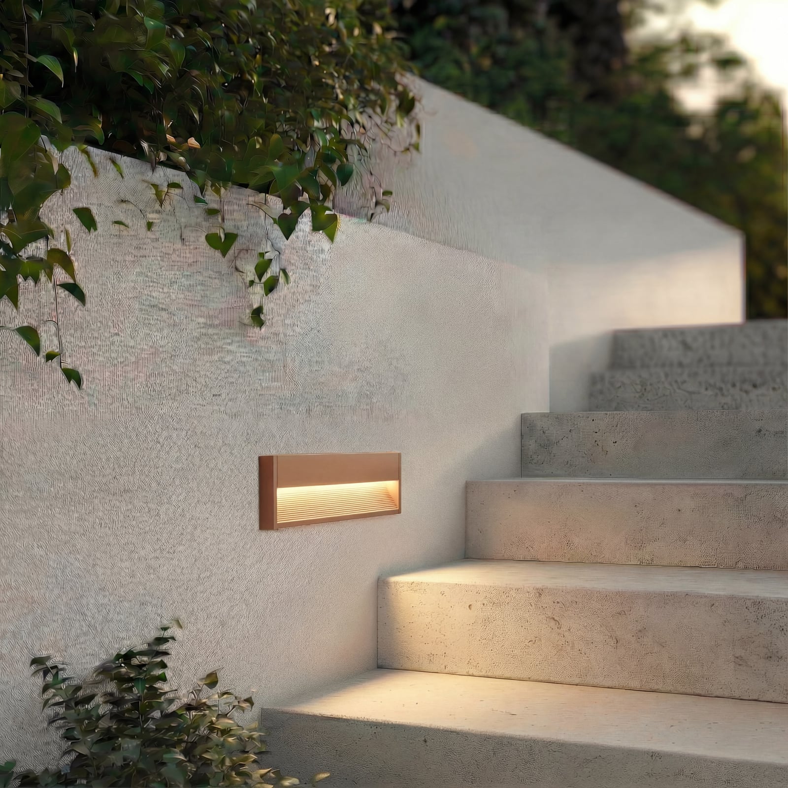 Lucande LED-Wandeinbauleuchte Trevin, 40 cm, IP65, Aluminium