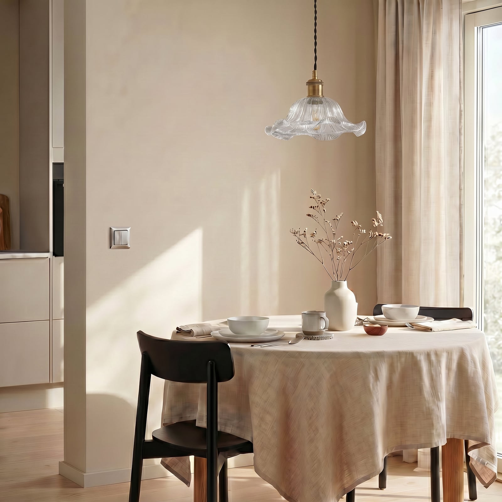 Suspension Ludowika, Ø 25 cm, E27, transparente, verre - Lindby Suspension Ludowika, Ø 25 cm, E27, transparente, verre - Lindby