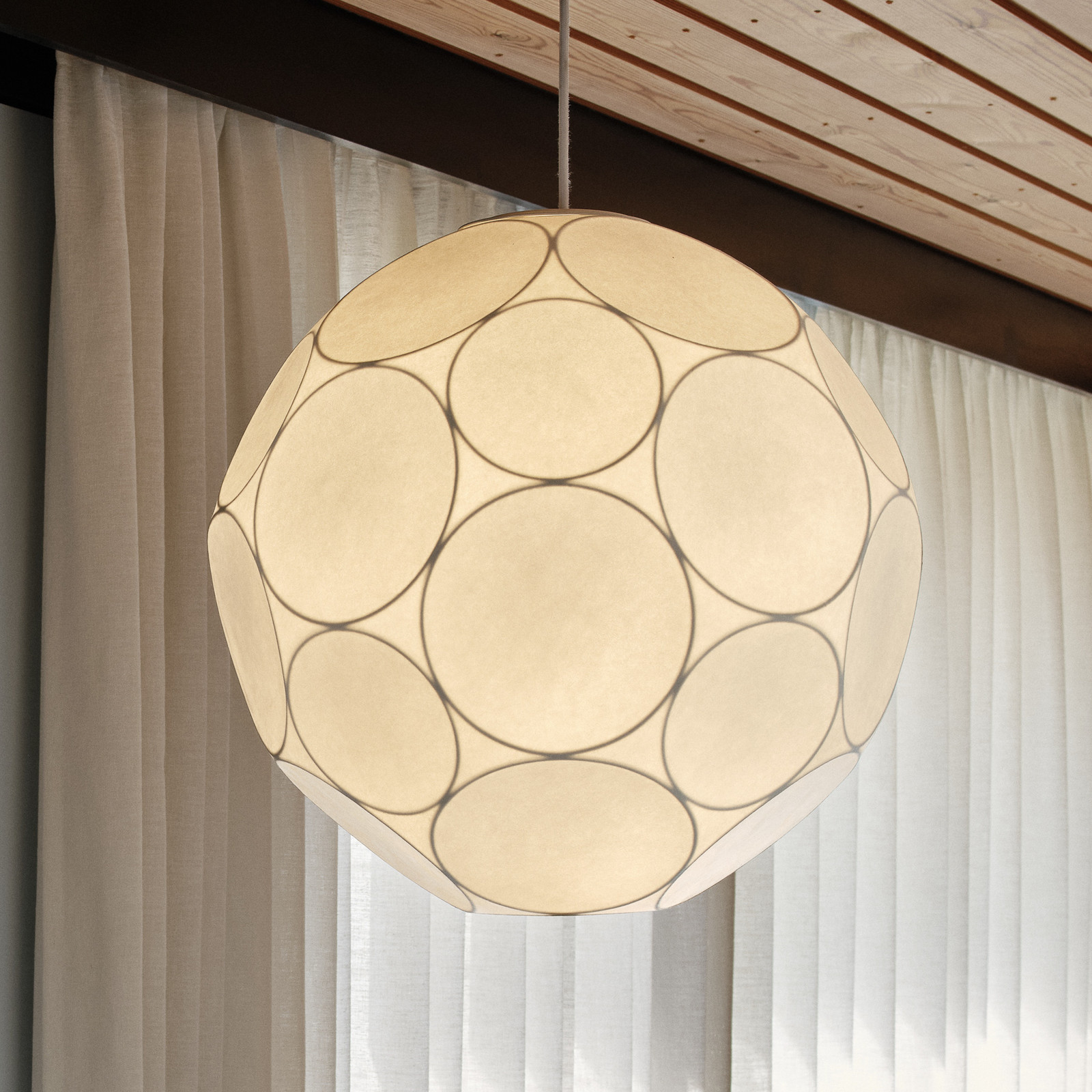 Lampă suspendată Tom Dixon Soft Ø 45 cm albă plastic E27 - Camera de zi / sufragerie - Design