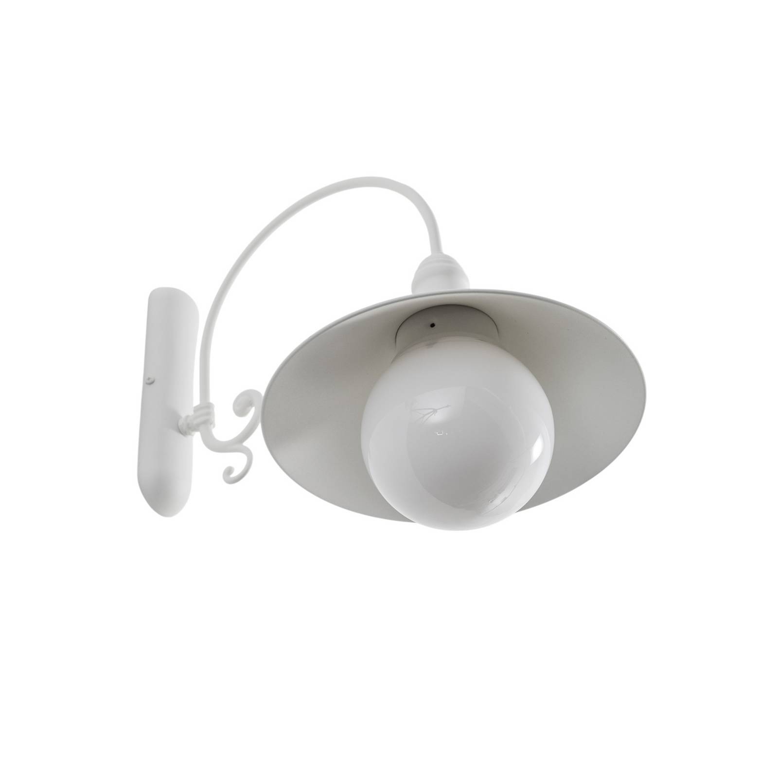 Kinkiet zewnętrzny Enduro, biały, stal, szkło, IP44, E27