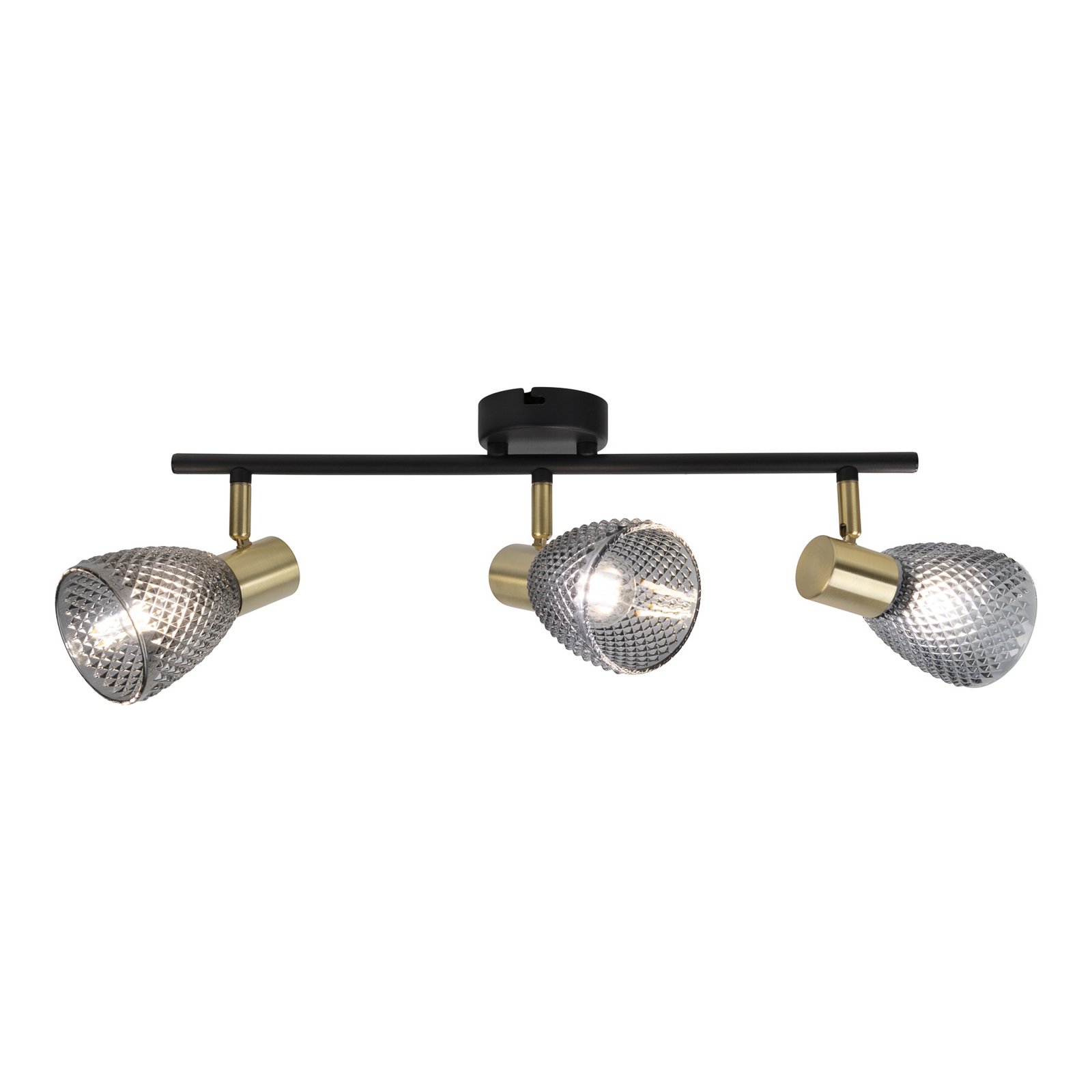 Laelamp Lindita, 3-leekiline, klaas, suitsuhall, E14 Laelamp Lindita, 3-leekiline, klaas, suitsuhall, E14