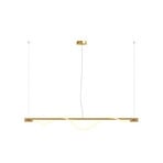 Maytoni LED wall light Tau, gold-coloured, height 84 cm, aluminium