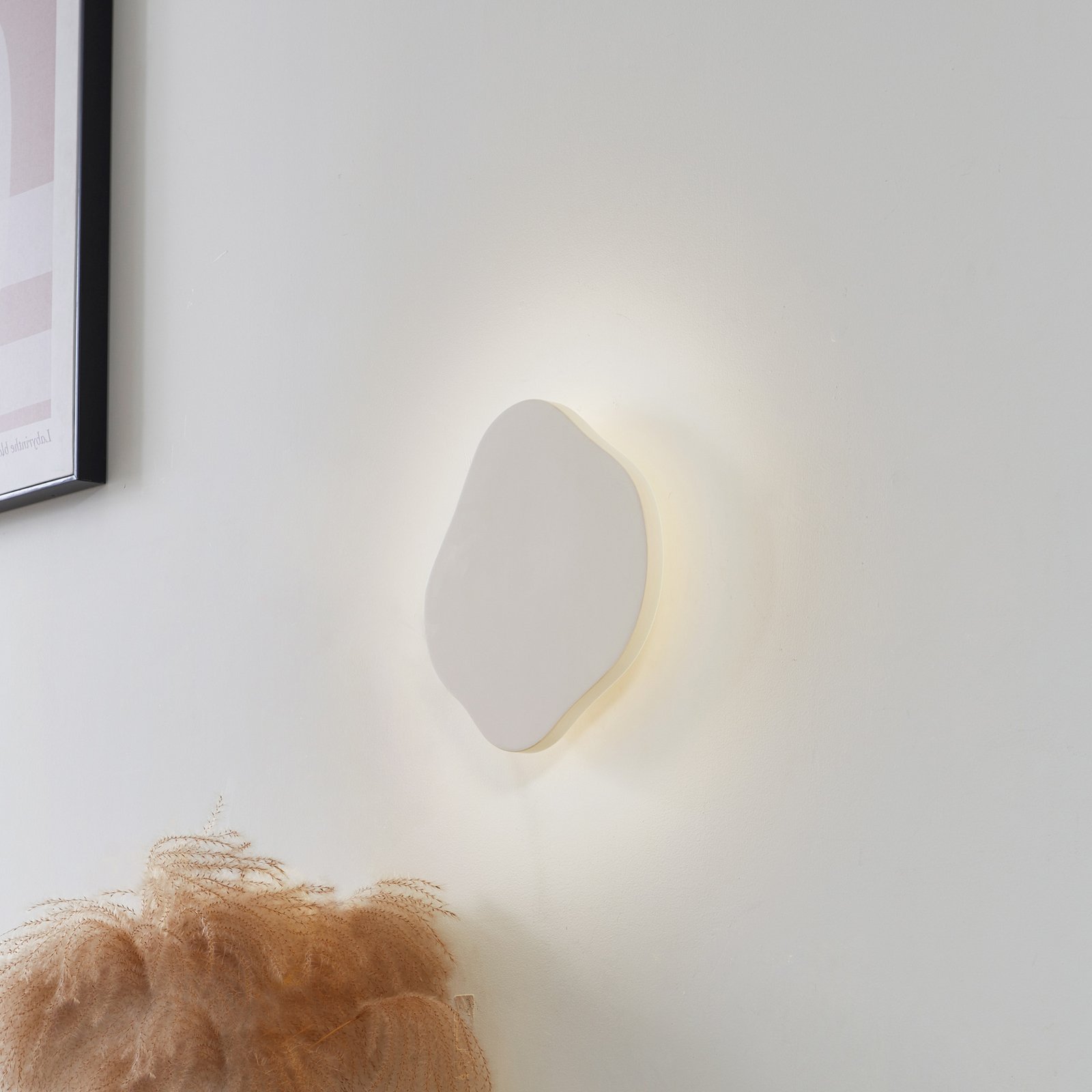 Nielson LED nástenné svetlo výška 30 cm béžová sadra - Lindby