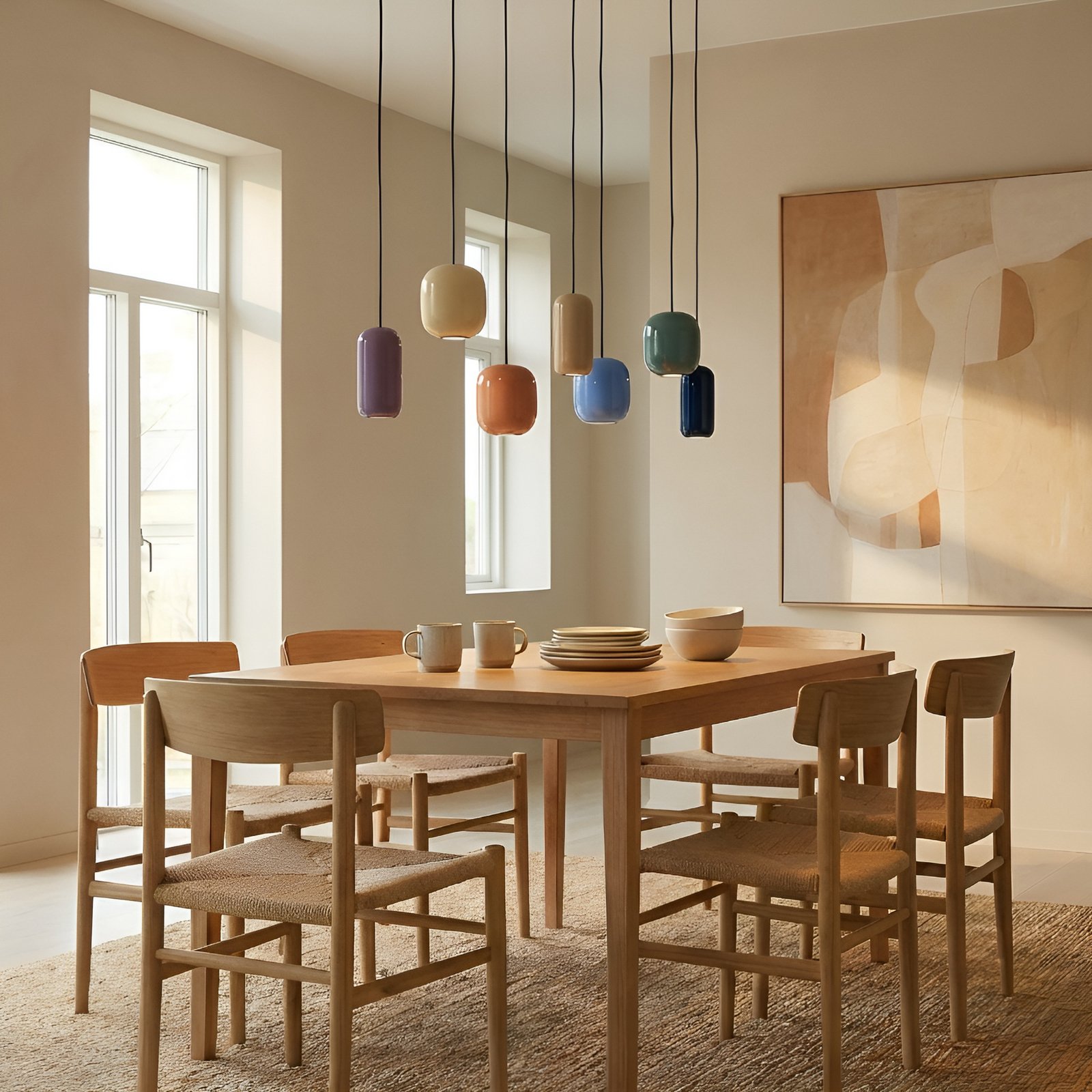 Narion 7 Pendelleuchte Multi-Farbigen - Lucande