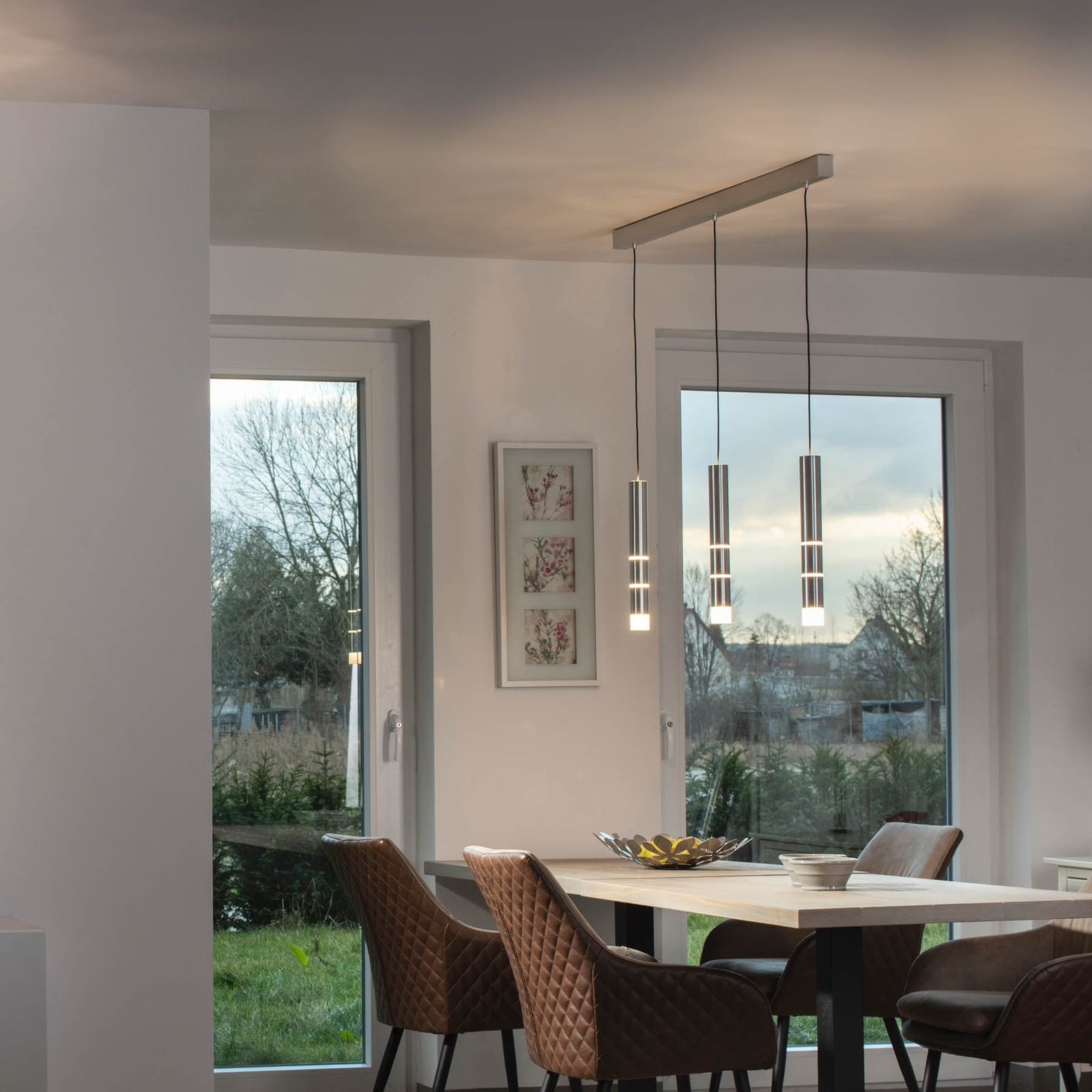 Vega LED-Hängeleuchte, drei Zylinder, alu - PURE Vega LED-Hängeleuchte, drei Zylinder, alu - PURE