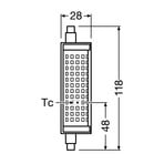 OSRAM LED žárovka R7s 19W 2 700K stmívatelná